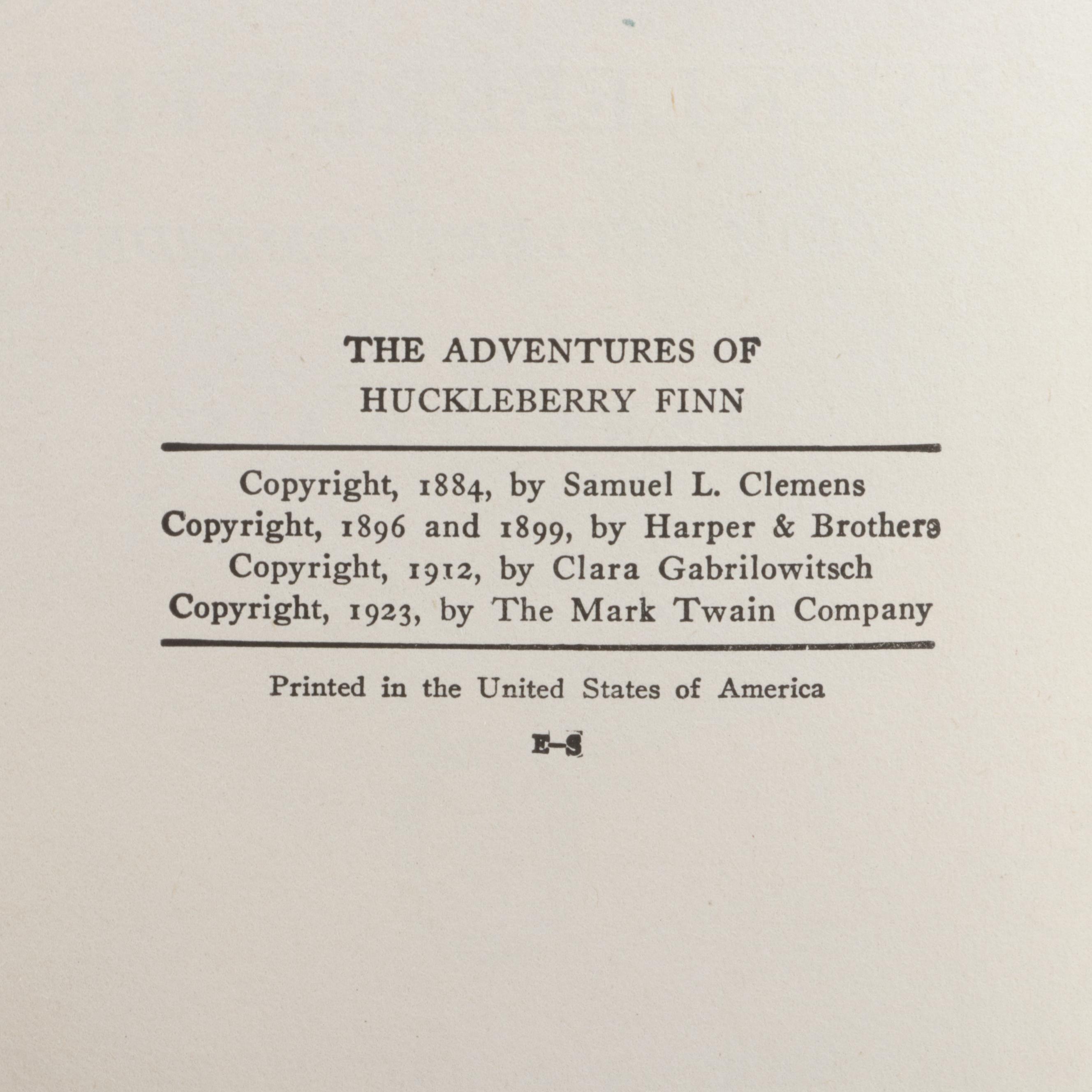 Worth Brehm Illustrated "The Adventures of Huckleberry Finn" by Mark Twain, 1943