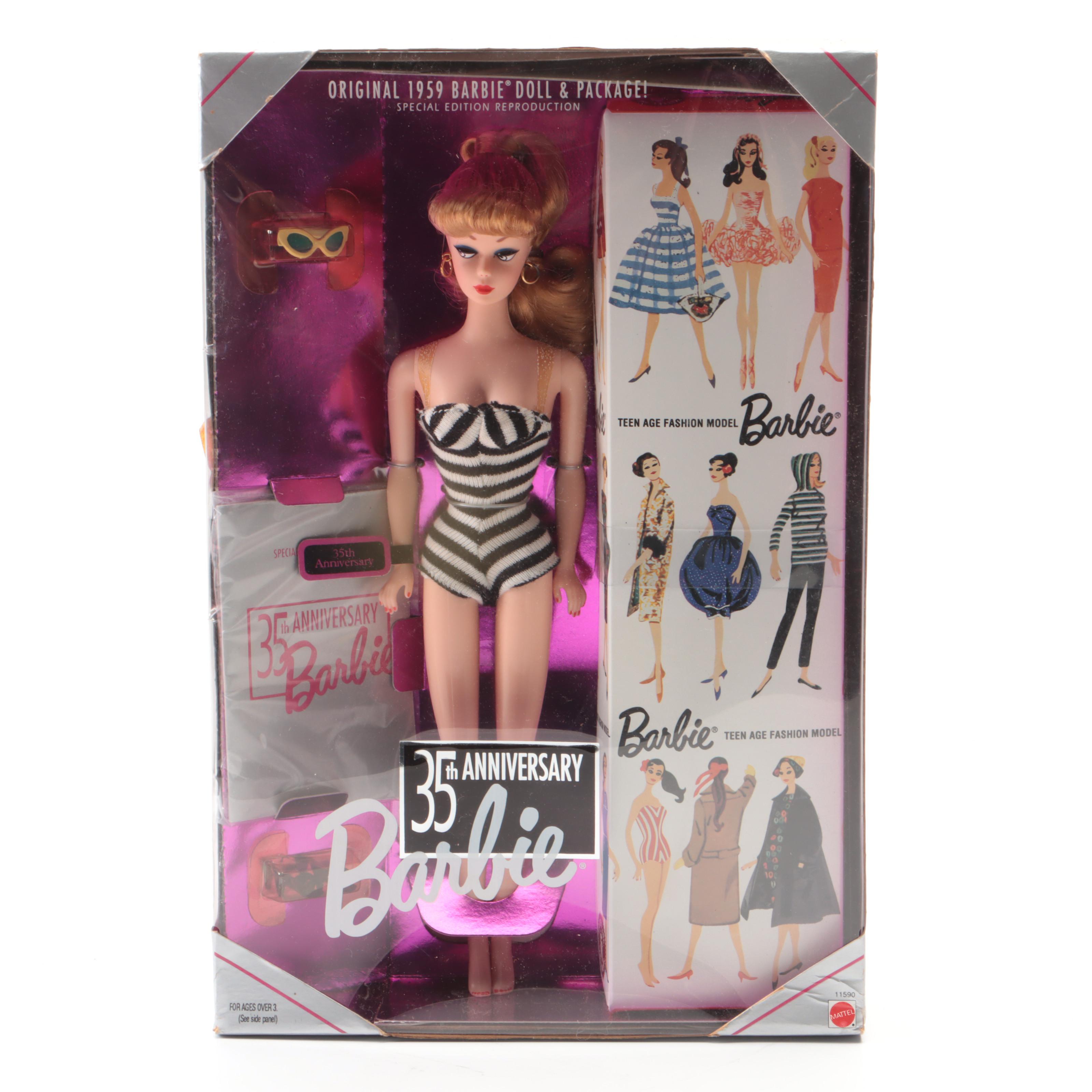 Mattel Barbie 35th Anniversary Doll with Original Barbie Clothes