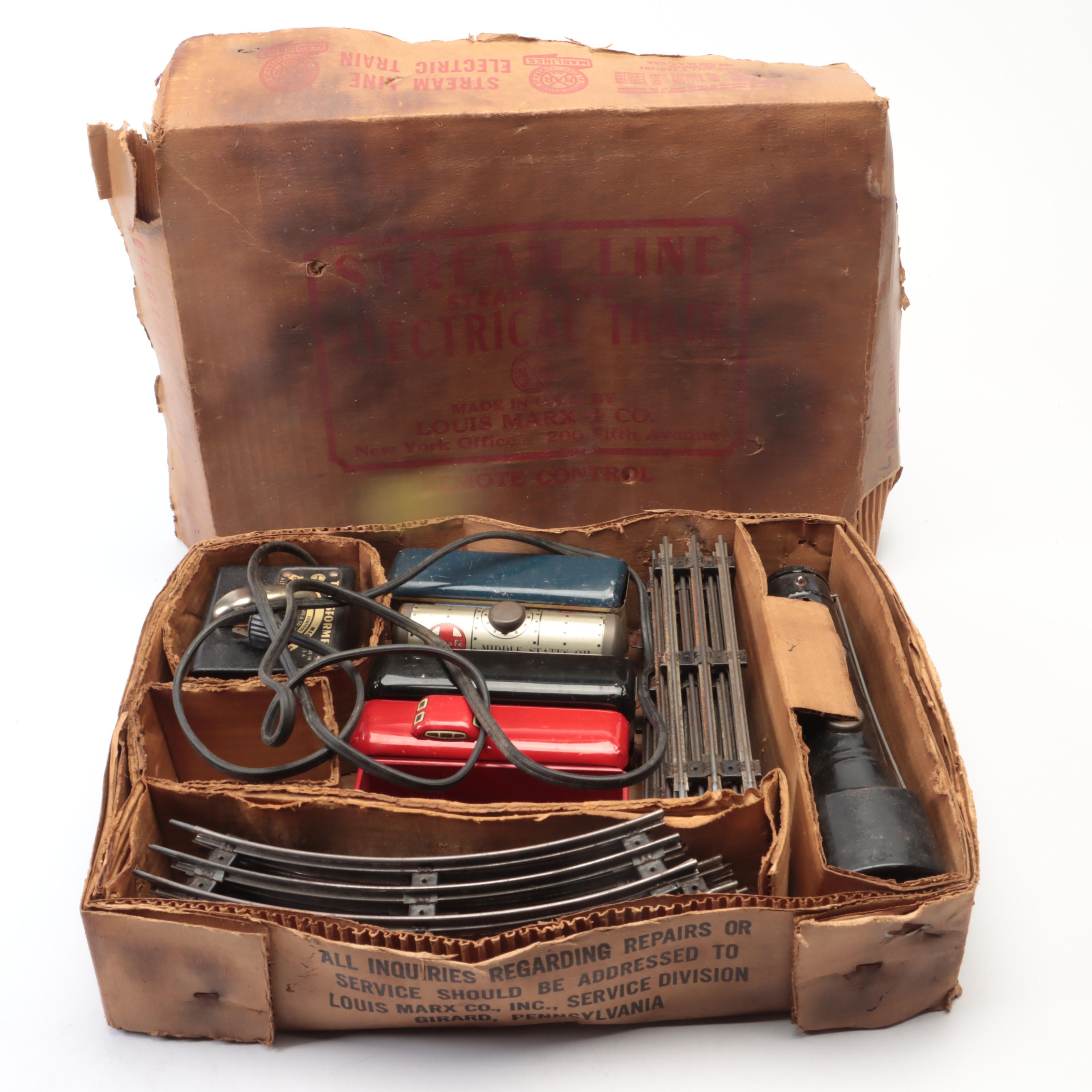Louis Marx and Co. "Stream Line" Electric Train Set In Box