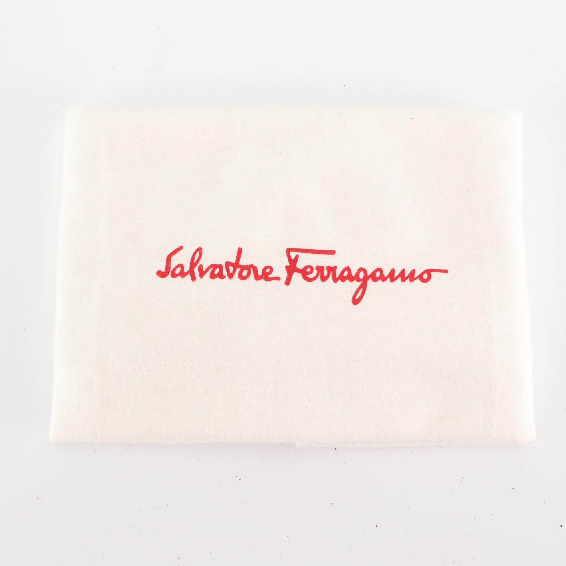 Salvatore Ferragamo Vara Black Nylon and Leather Shoulder Bag