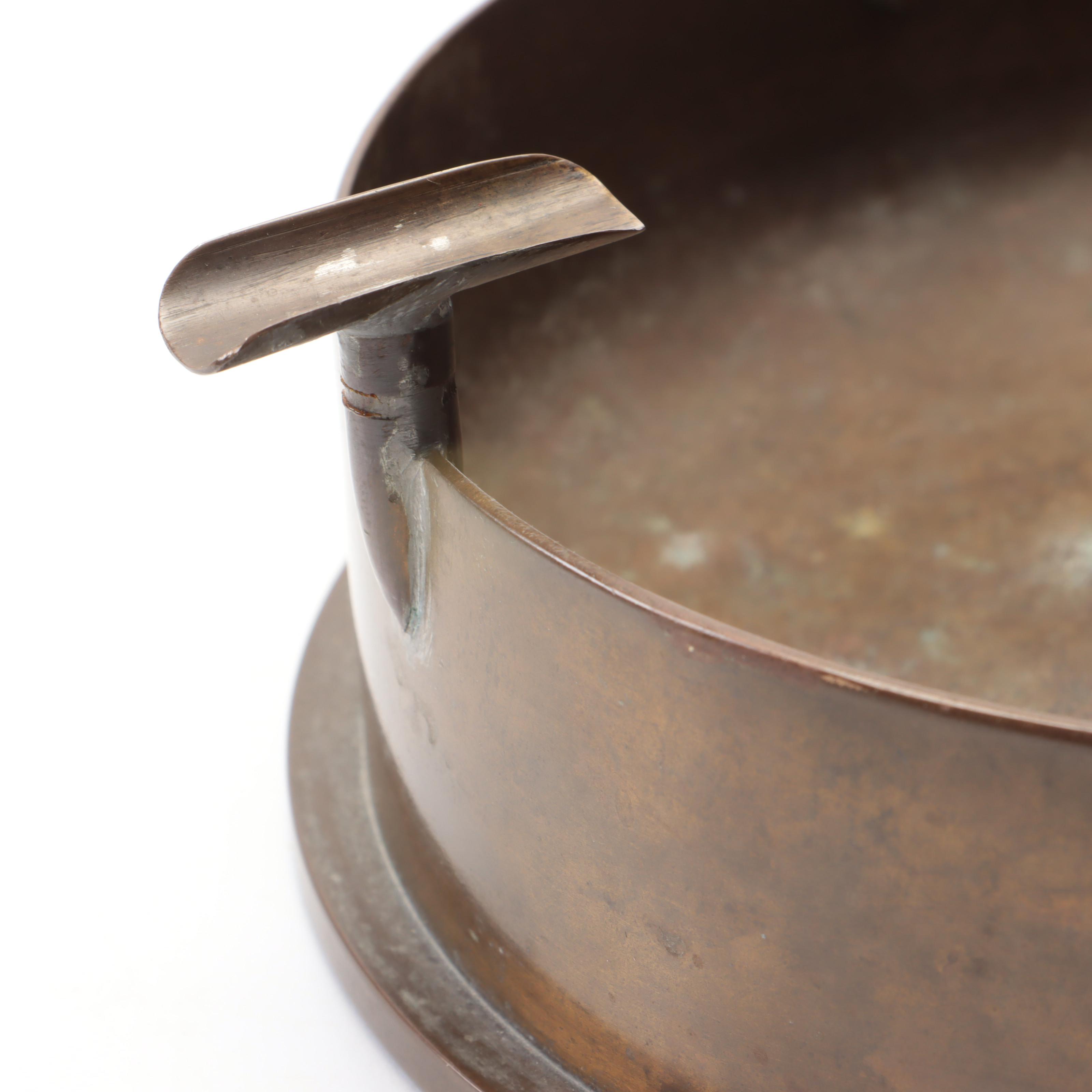 Trench Art Converted Shell Brass Ashtray