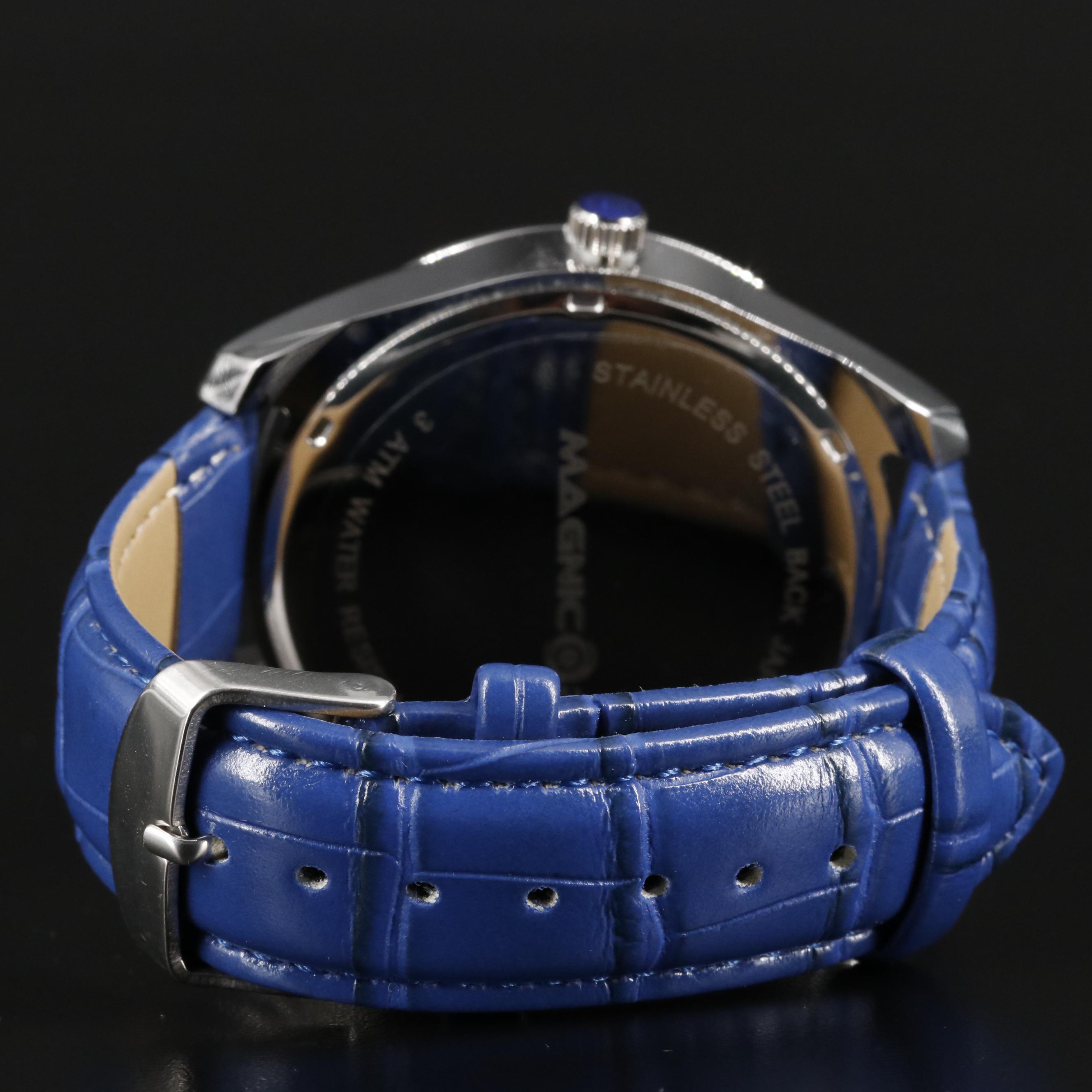 Magnicor Dual Time Zone Watch with Blue Strap