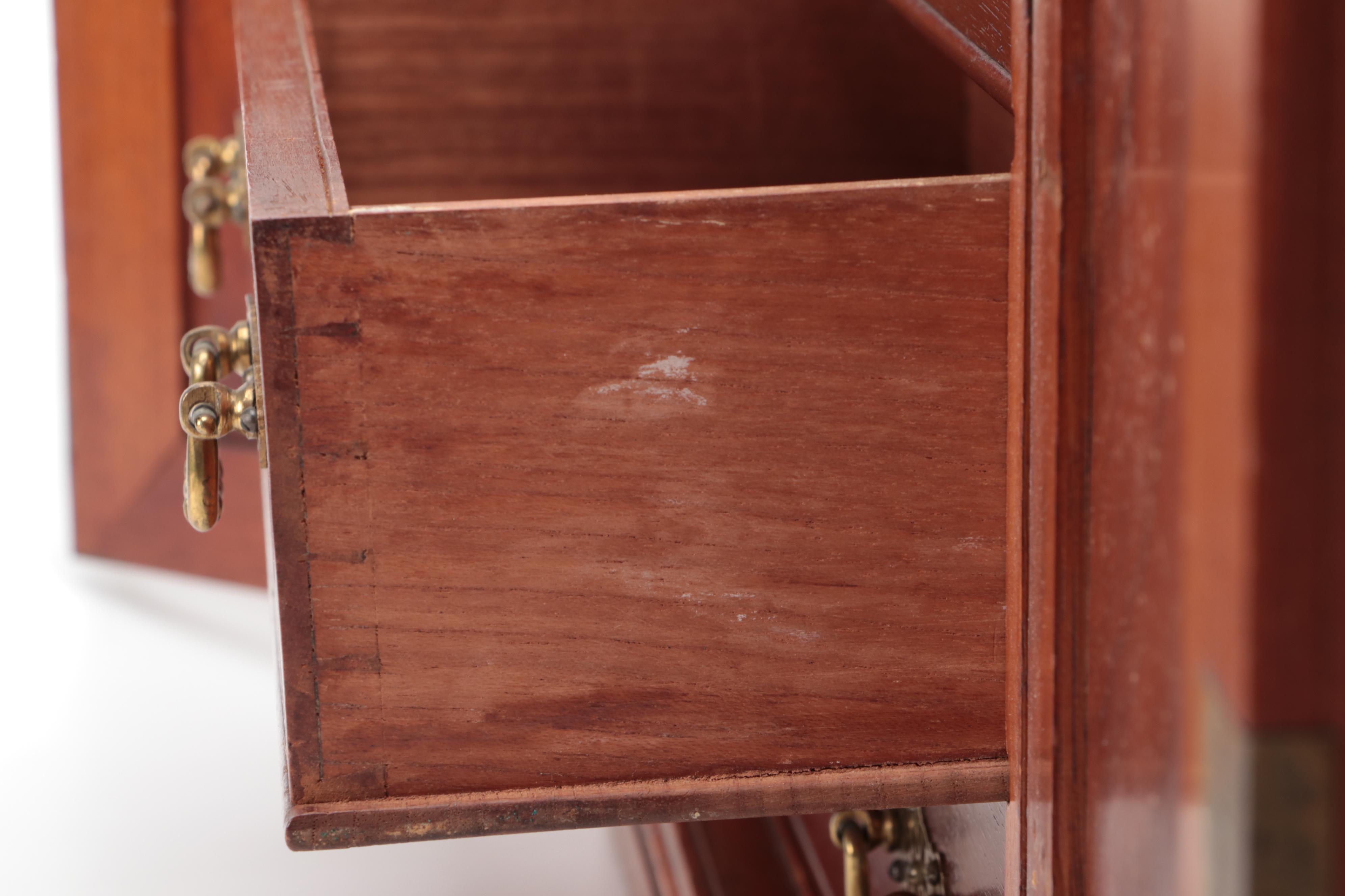 Victorian Mahogany and Hardwood Tabletop Chest