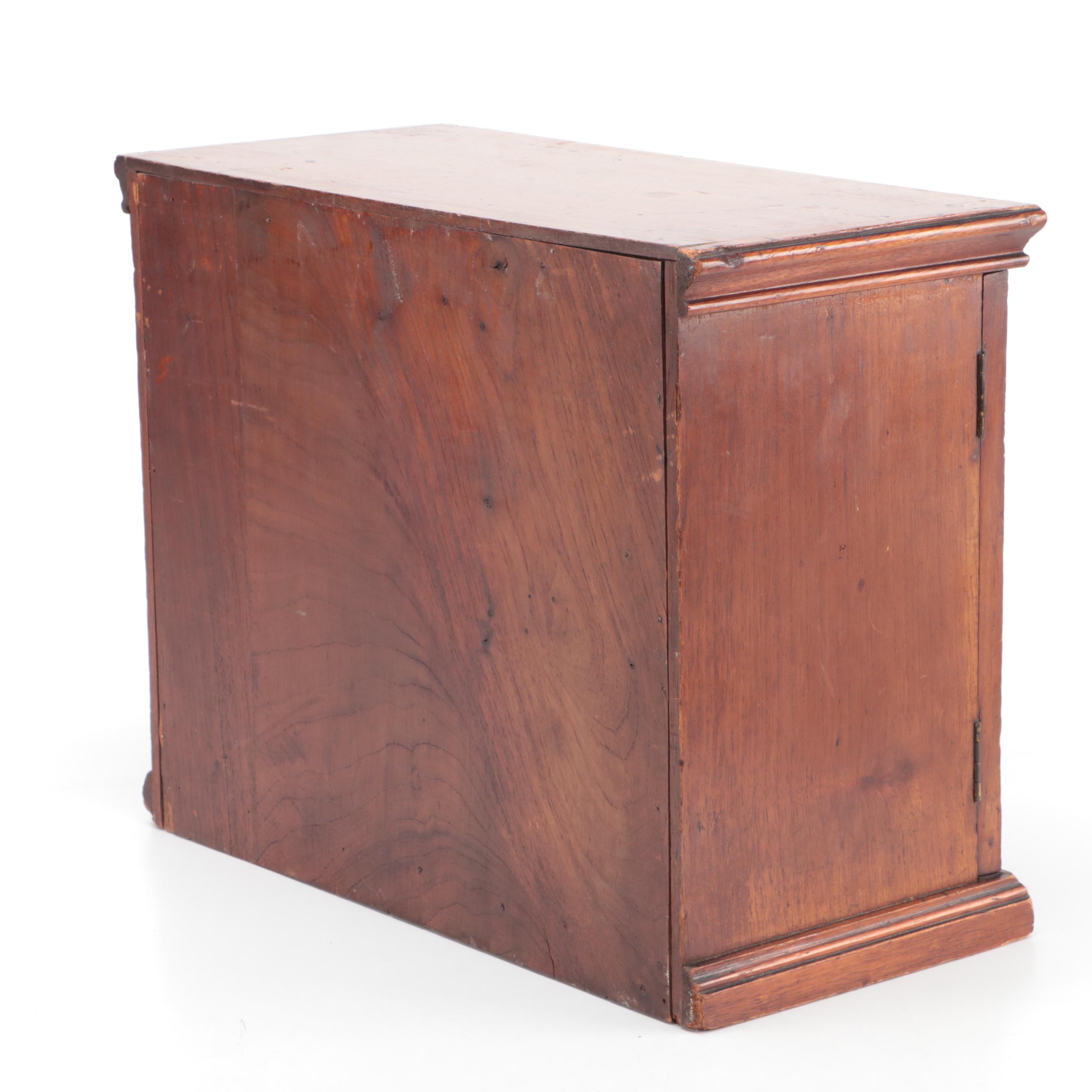 Victorian Mahogany and Hardwood Tabletop Chest