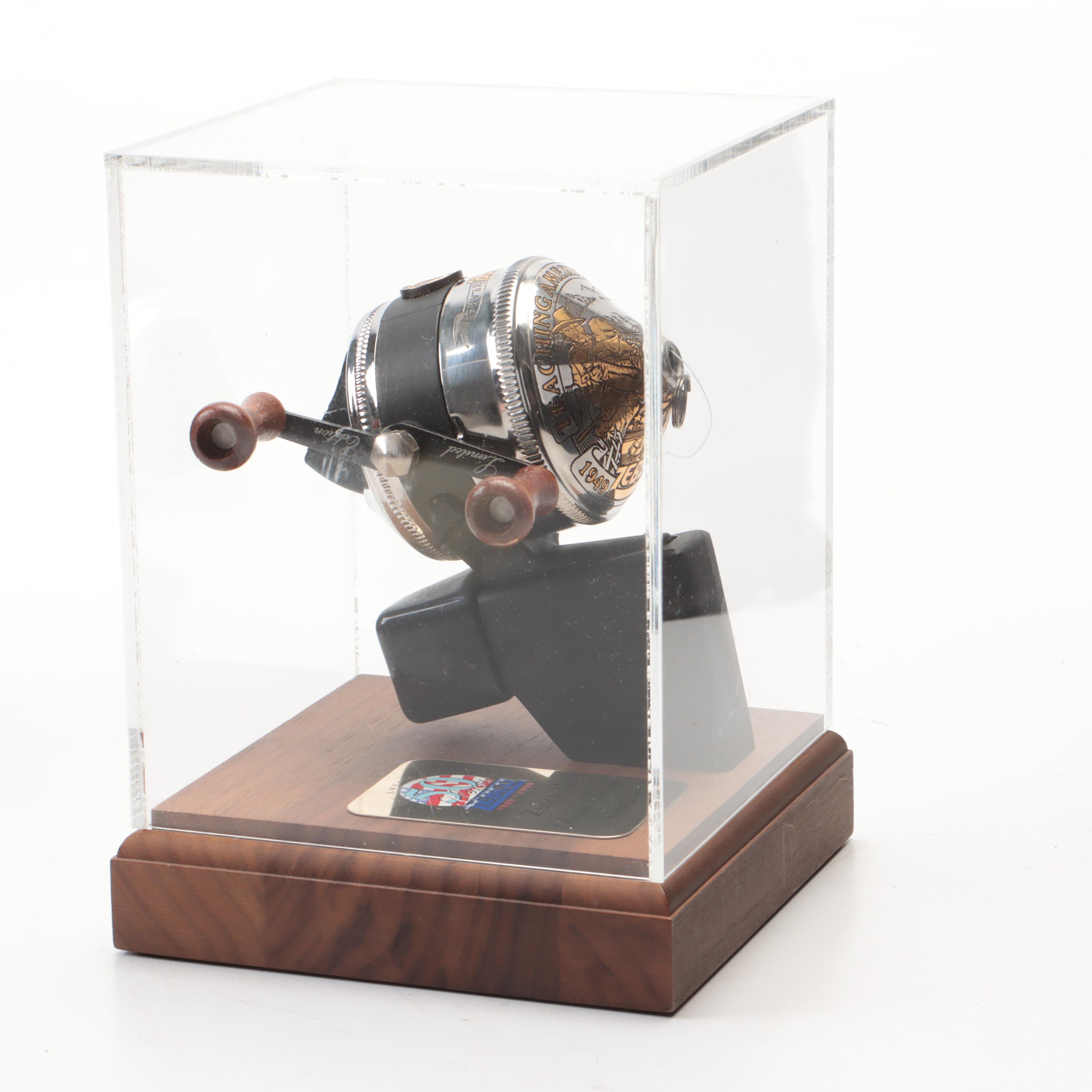 Zebco 50th Aniversary Spincast Fishing Reel in Case, Late 20th Century