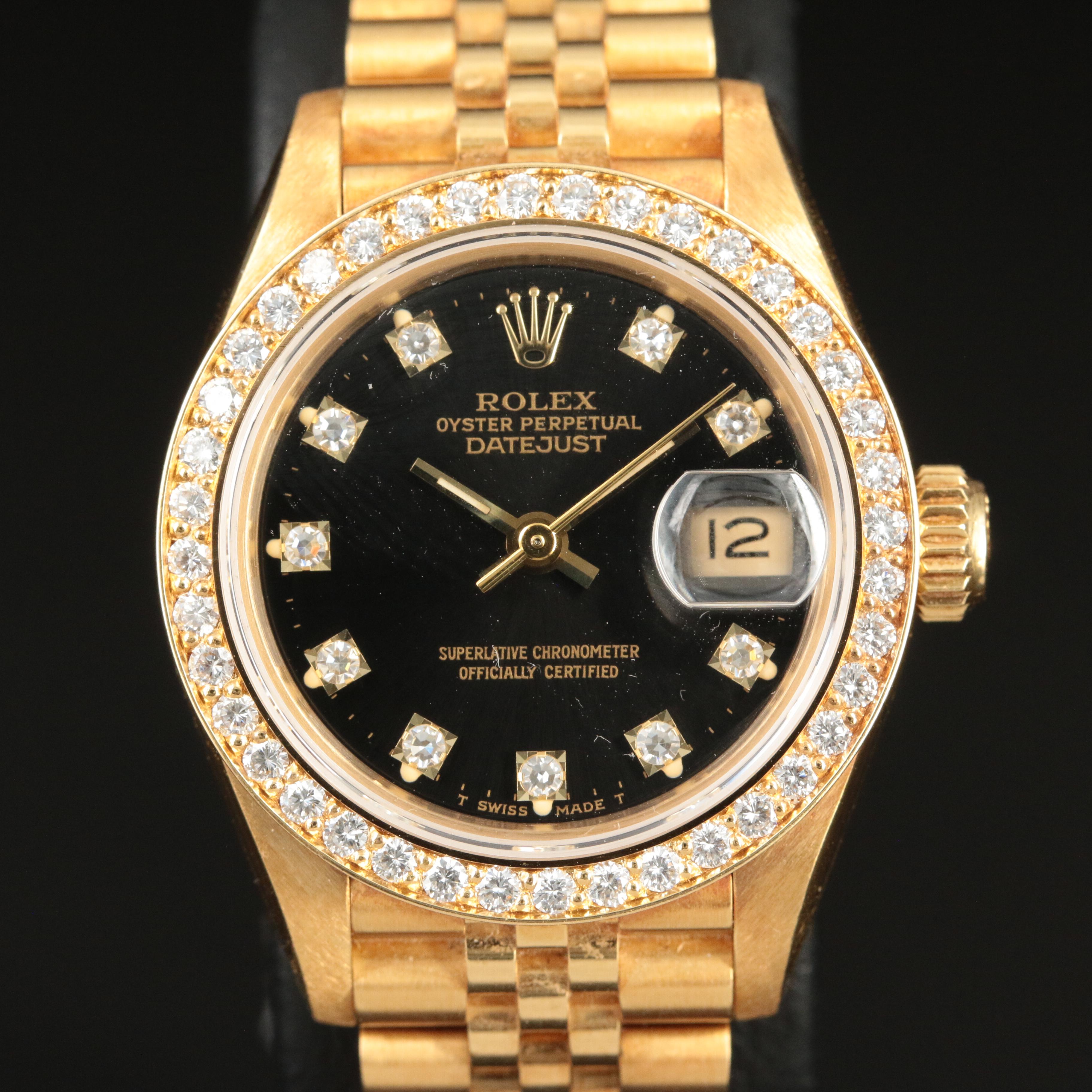 1987 - 88 Rolex Custom Diamond Dial and Bezel Datejust President Watch