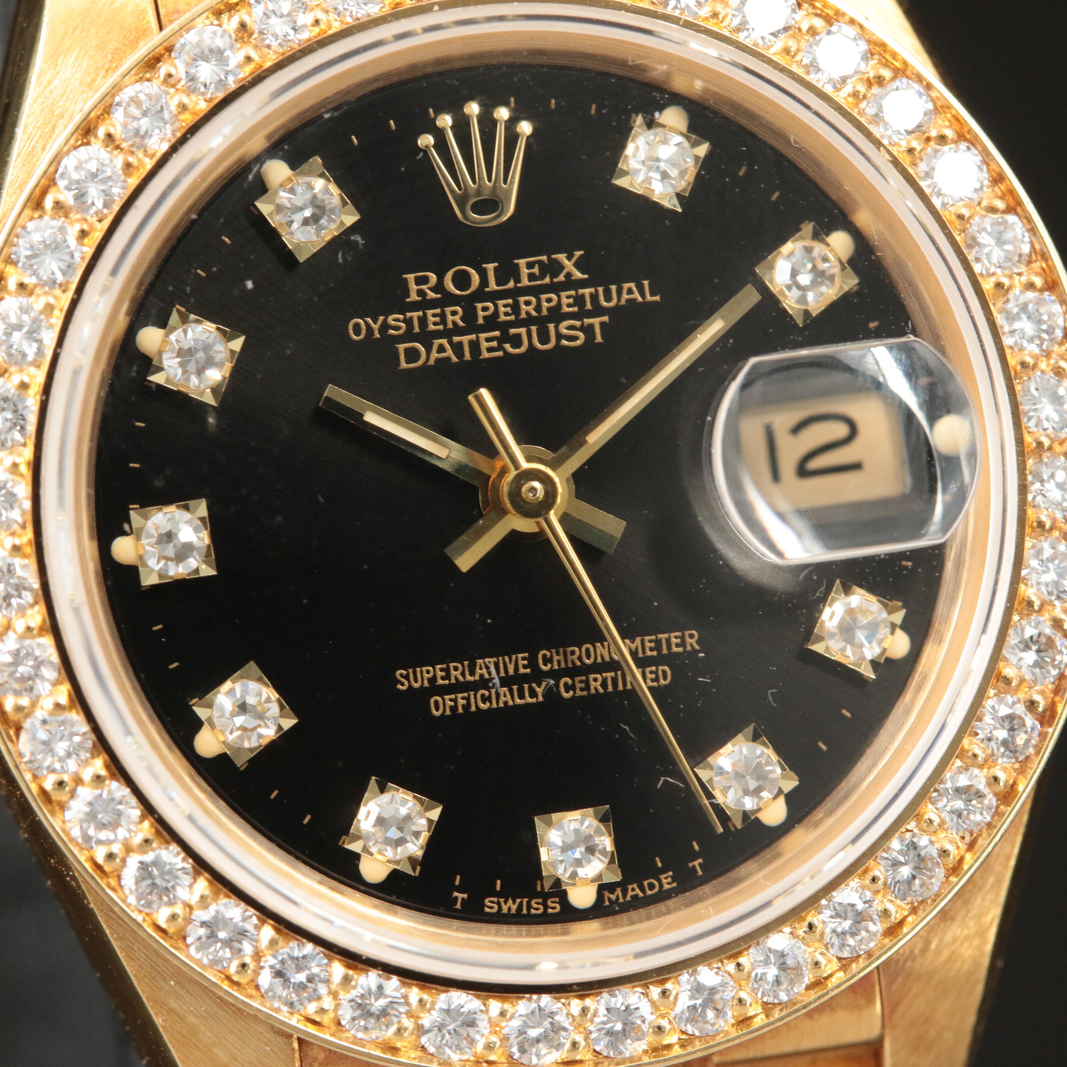 1987 - 88 Rolex Custom Diamond Dial and Bezel Datejust President Watch