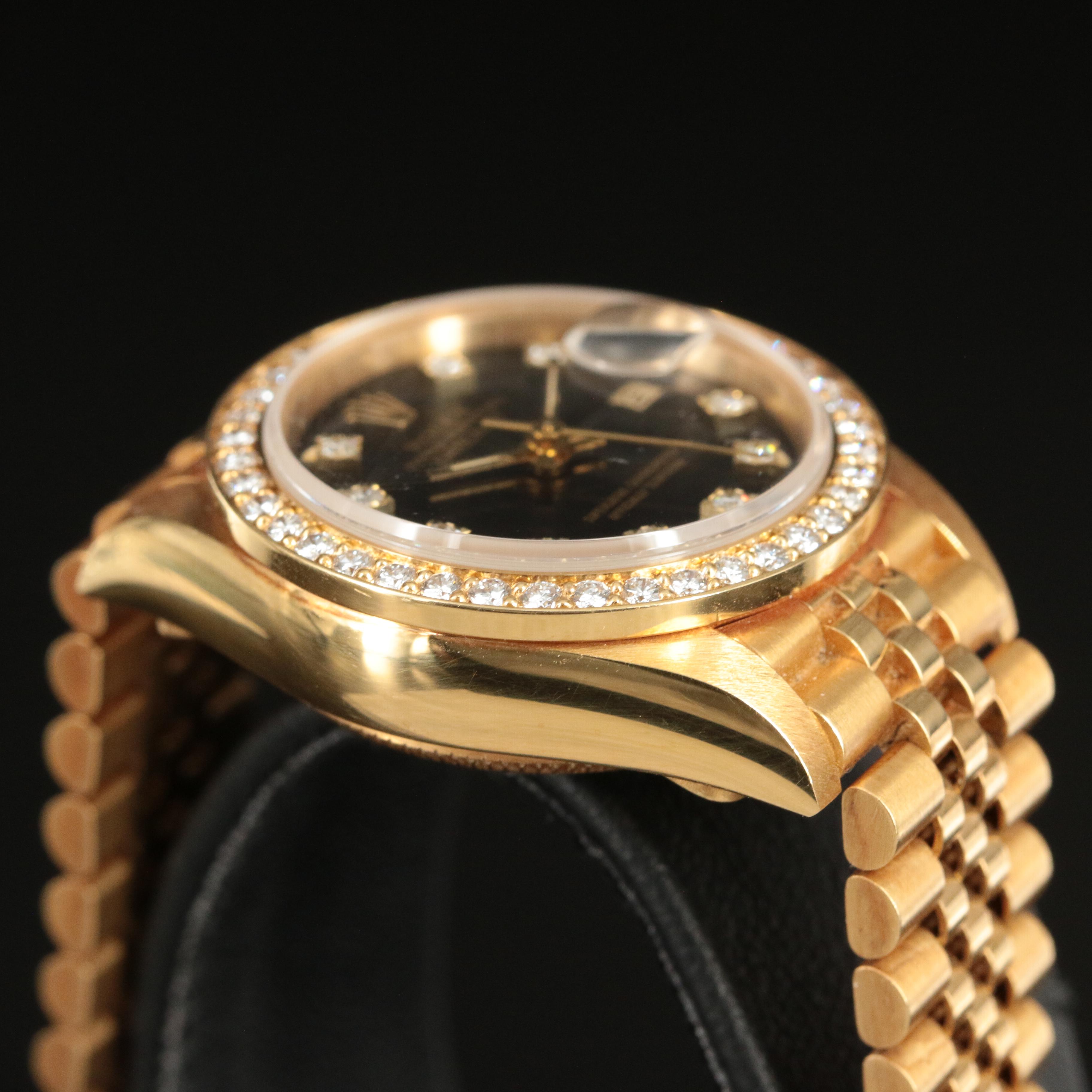 1987 - 88 Rolex Custom Diamond Dial and Bezel Datejust President Watch