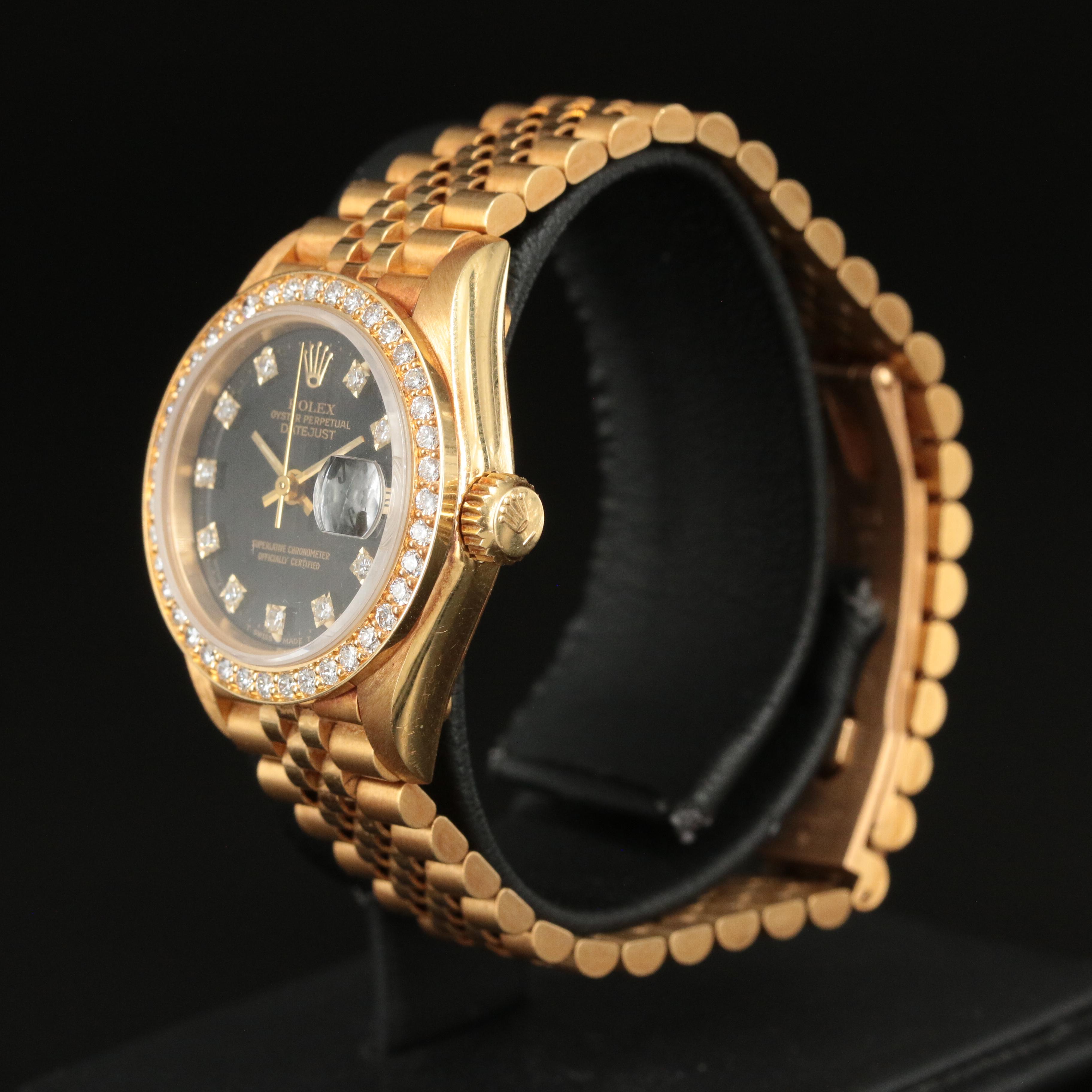 1987 - 88 Rolex Custom Diamond Dial and Bezel Datejust President Watch