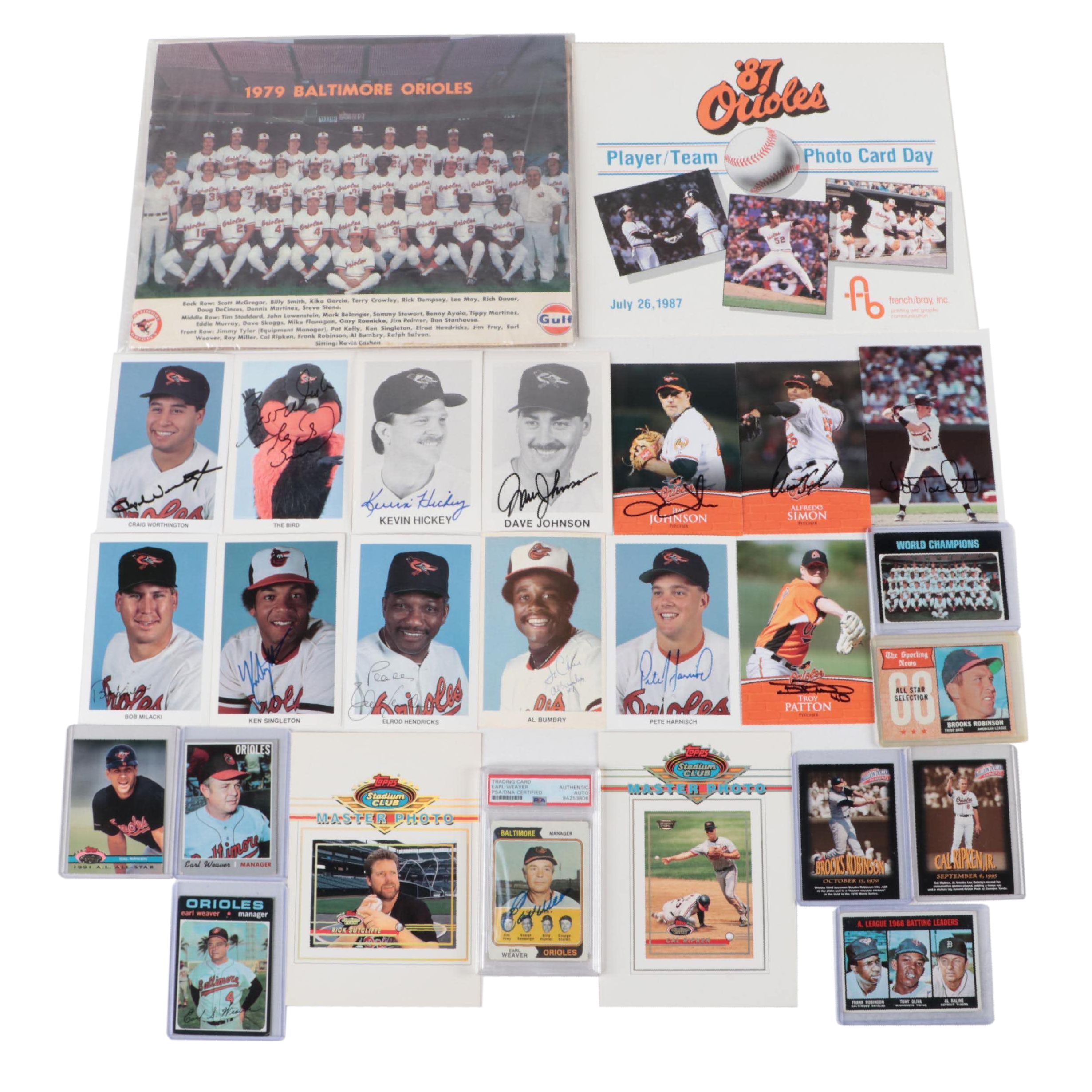 Earl Weaver Manager, Baltimore Orioles Collection, Autographs, Cards And More