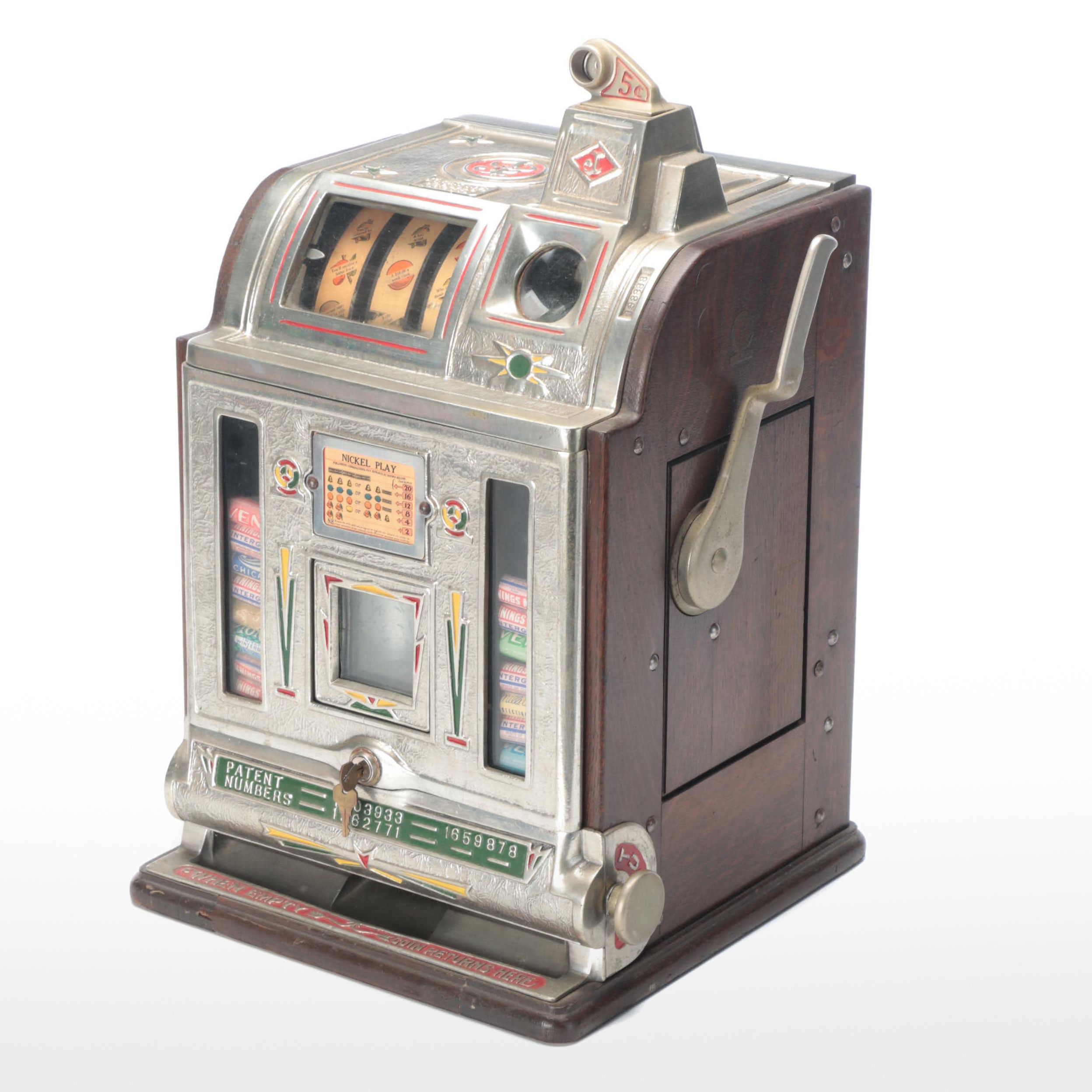 O.D. Jennings Co. Tabletop Slot Machine, Early to Mid-20th Century