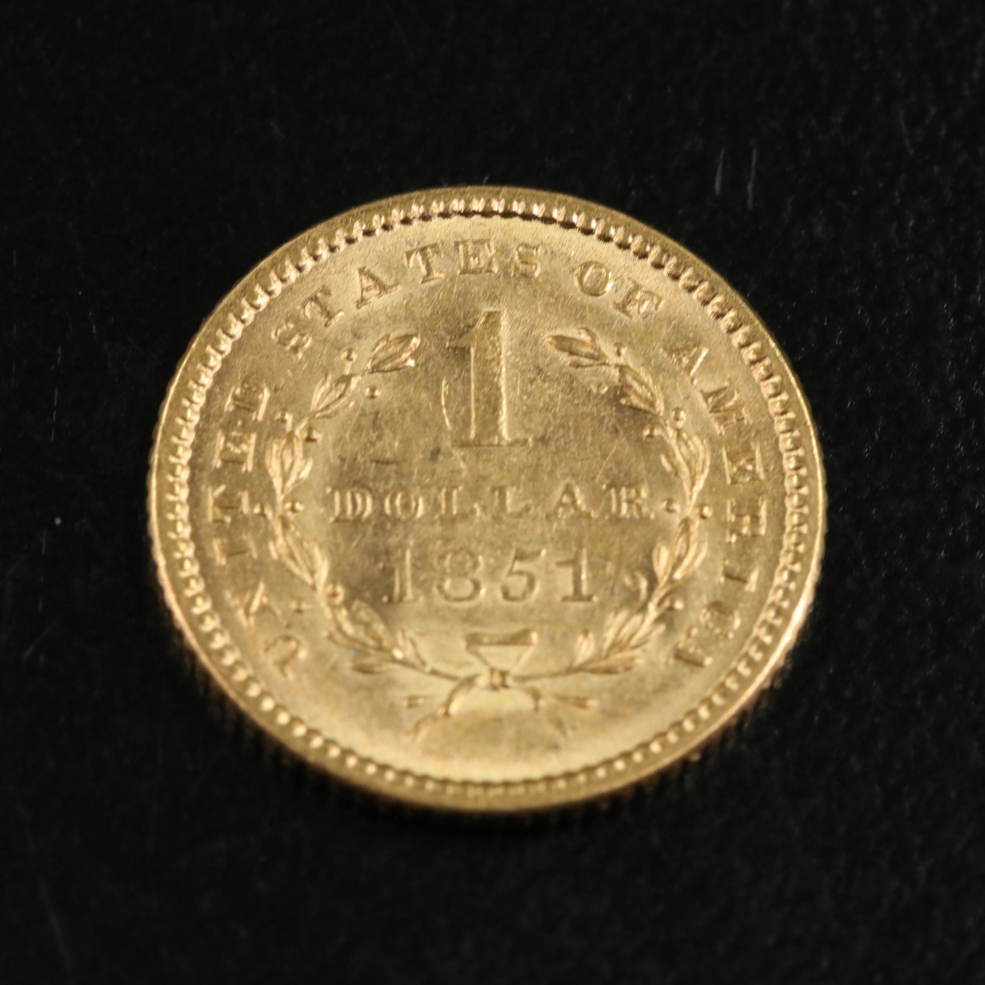 1851 United States Gold Dollar