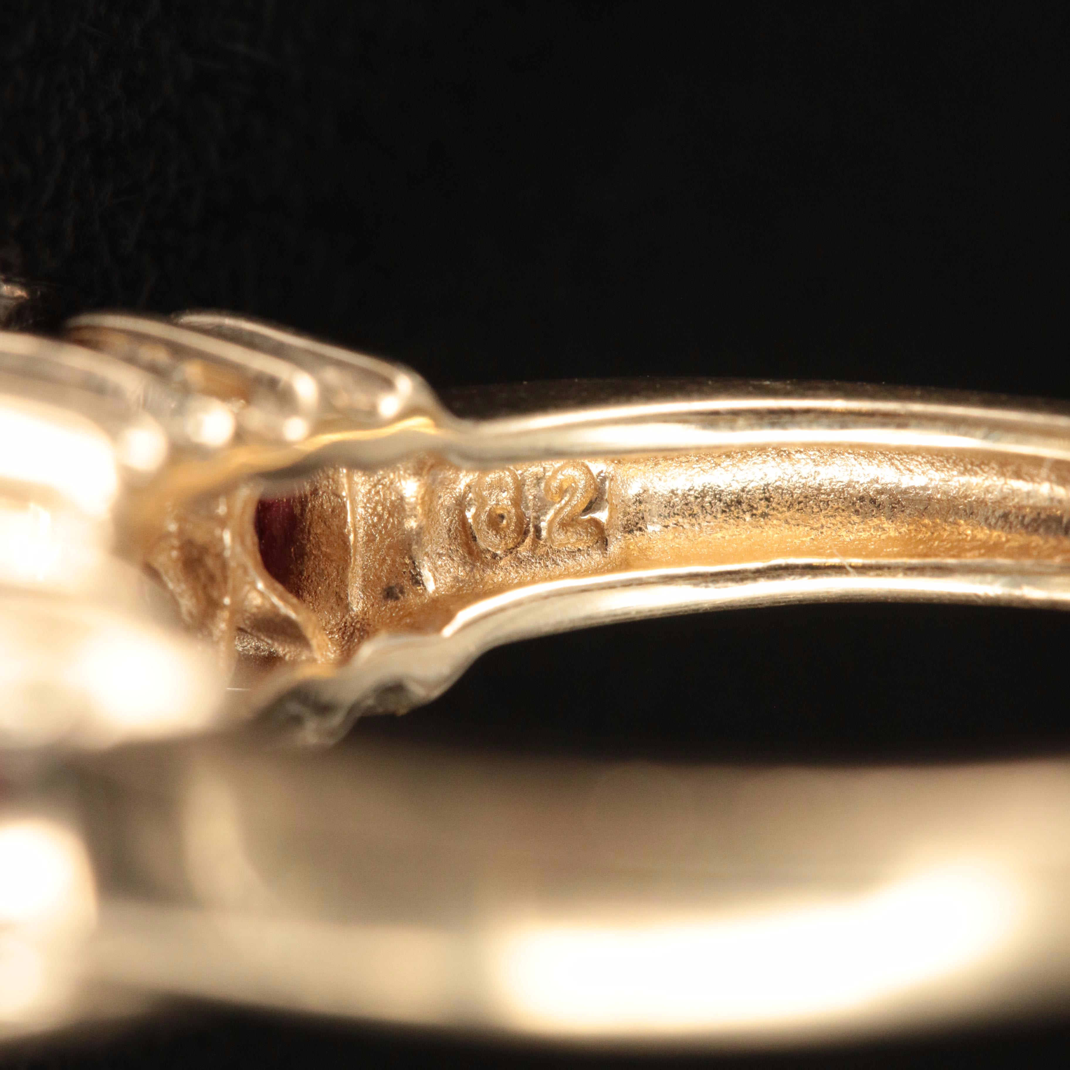 14K Ruby and Diamond Stepped Ring