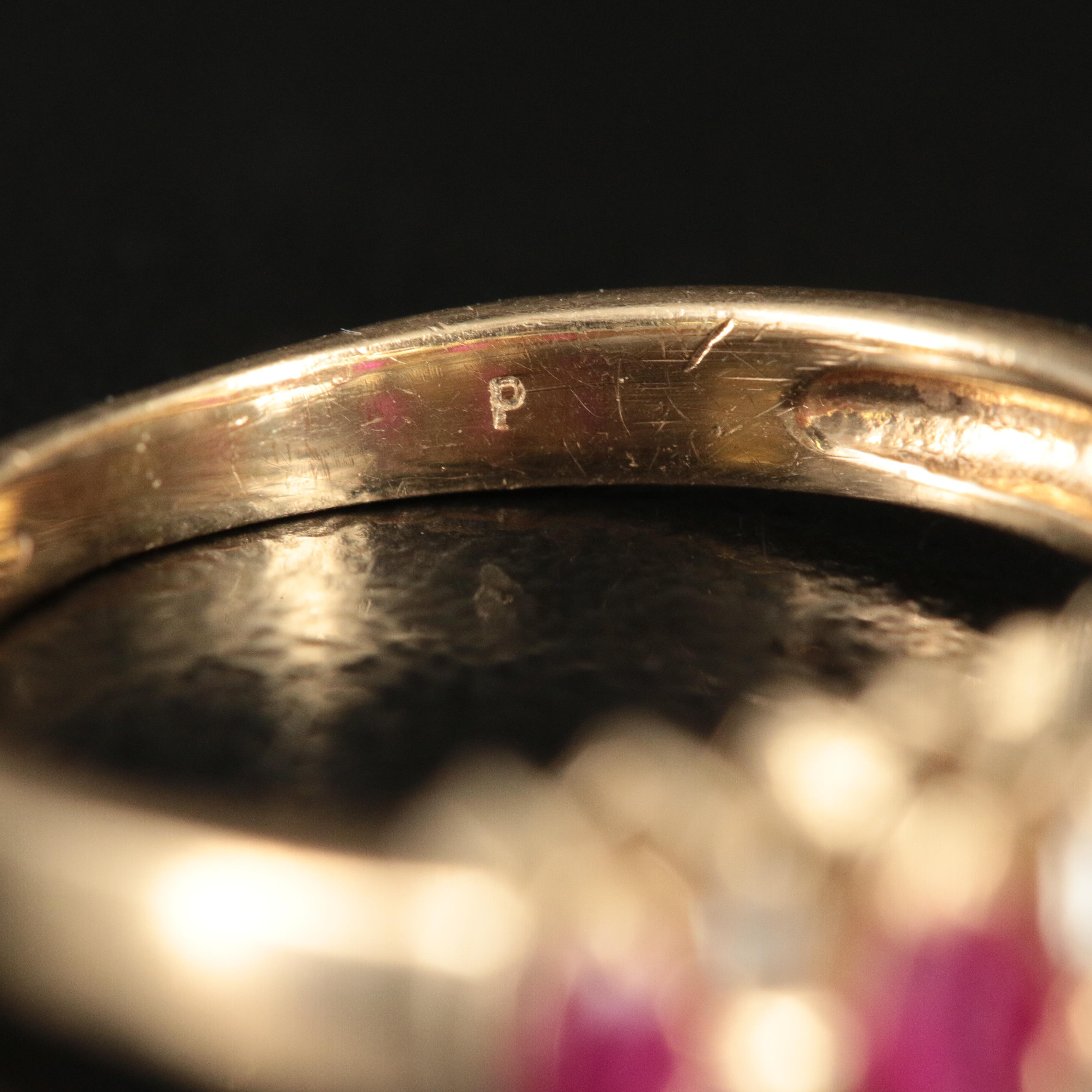 14K Ruby and Diamond Stepped Ring