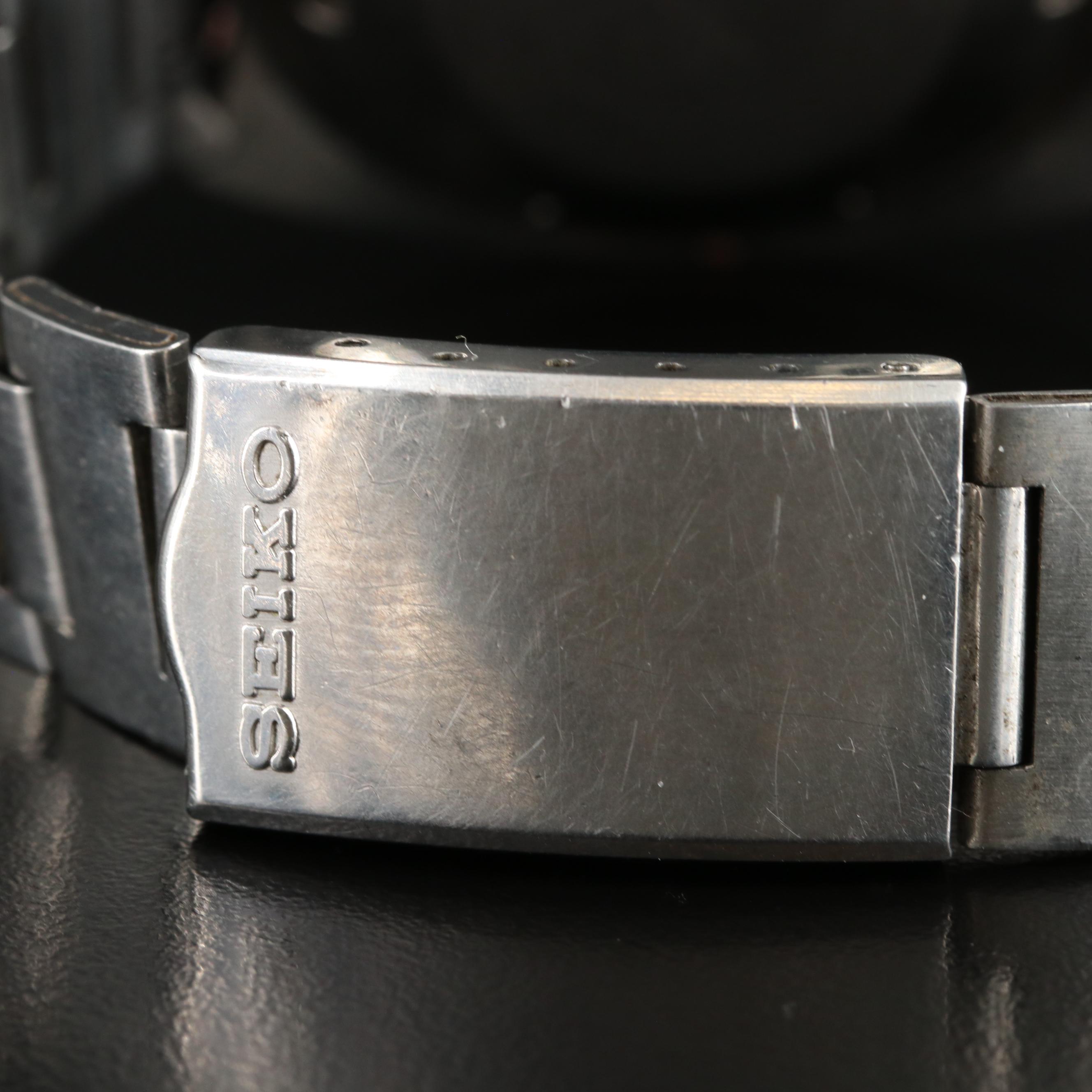 Vintage Seiko Automatic Day-Date Stainless Steel Watch