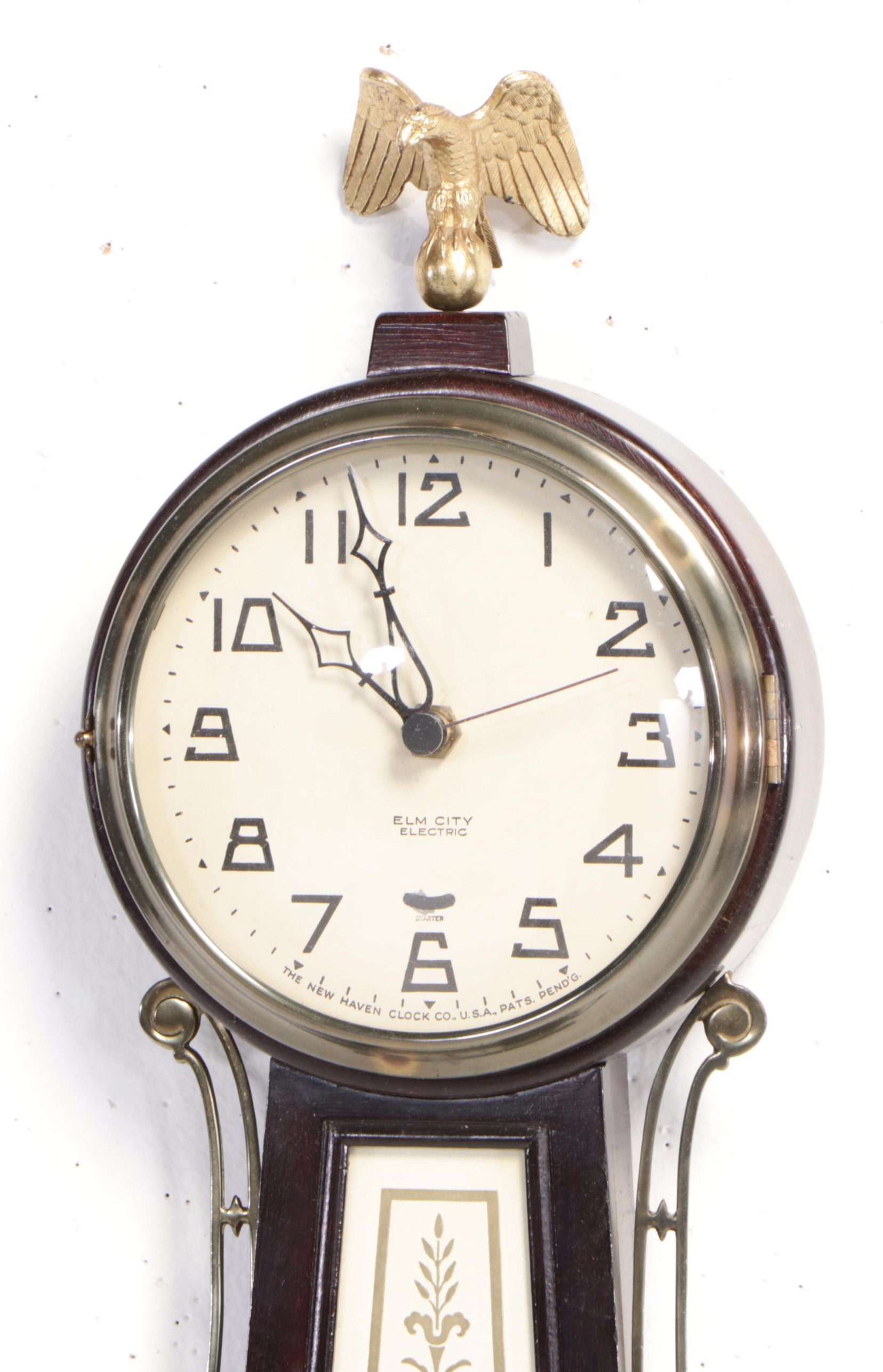 The New Haven Clock Co Electric Banjo Clock, Mid to Late 20th Century