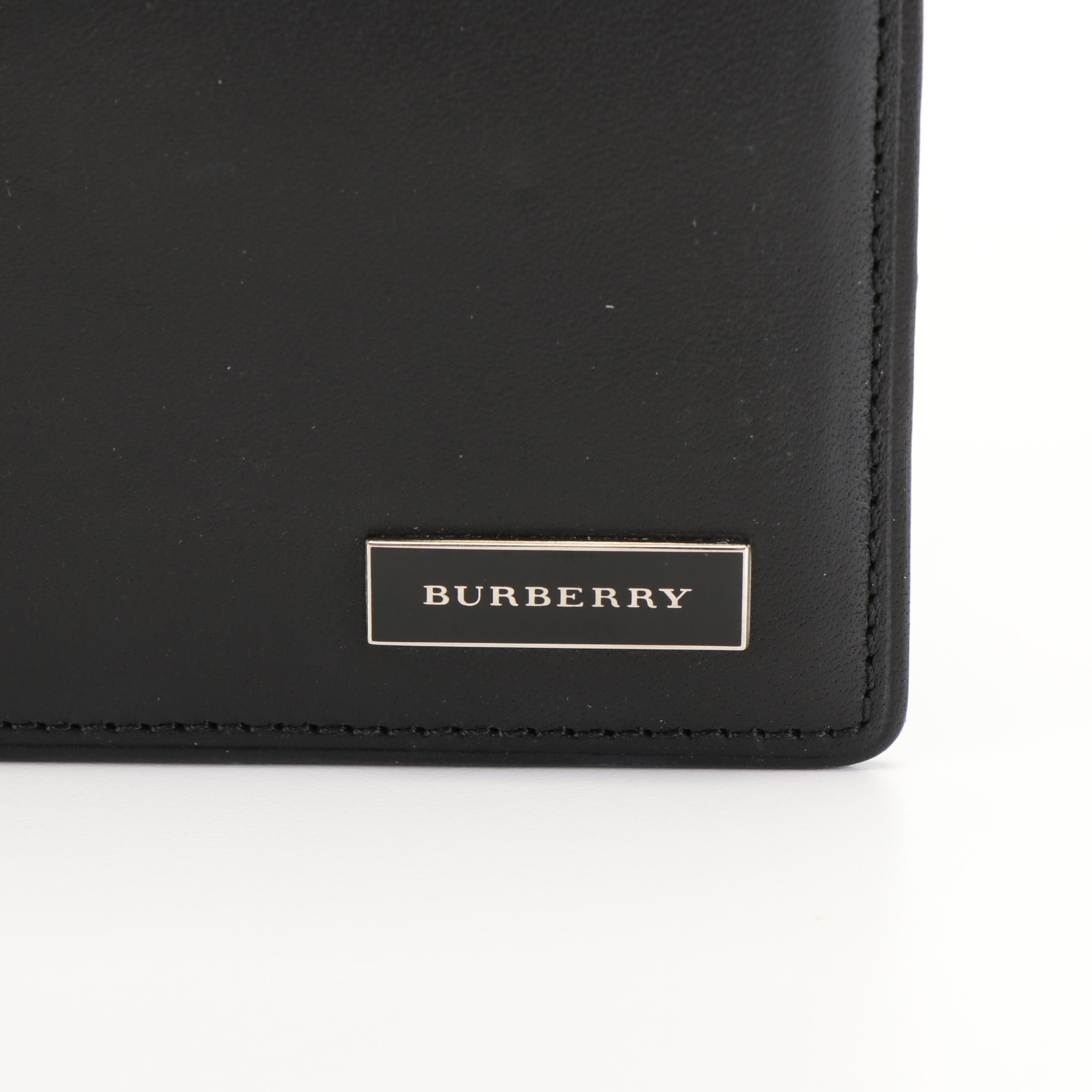 Burberry Bifold Wallet in Black Leather