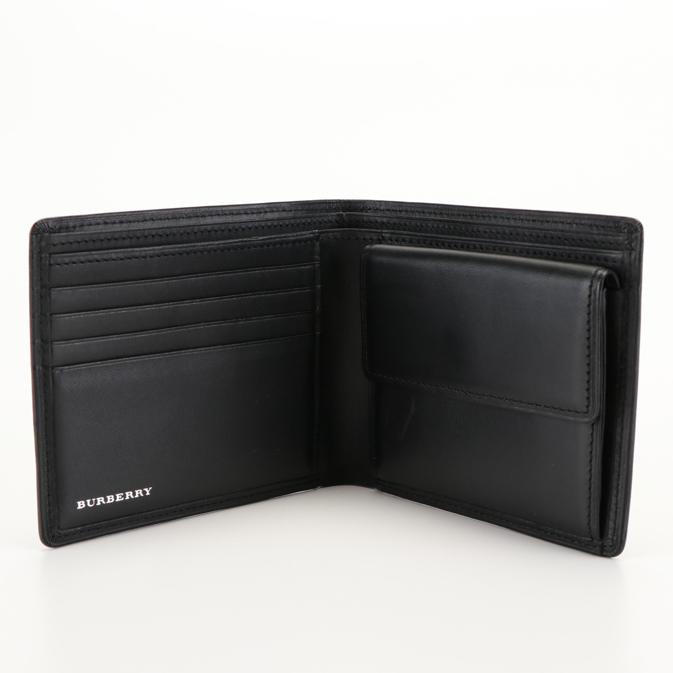 Burberry Bifold Wallet in Black Leather