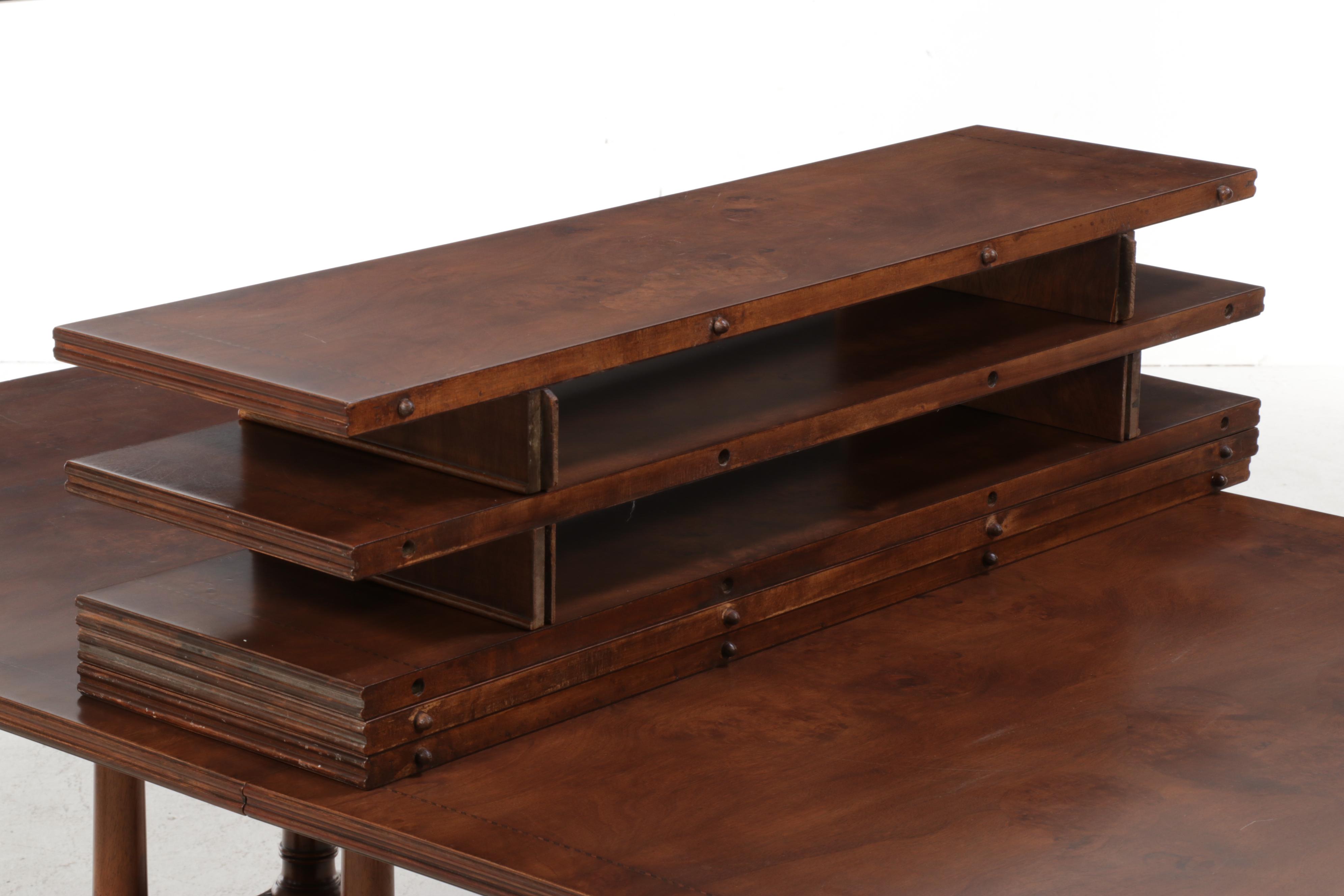 Robert W. Irwin Co. Mahogany Queen Anne Dining Table with Shield Back Chairs