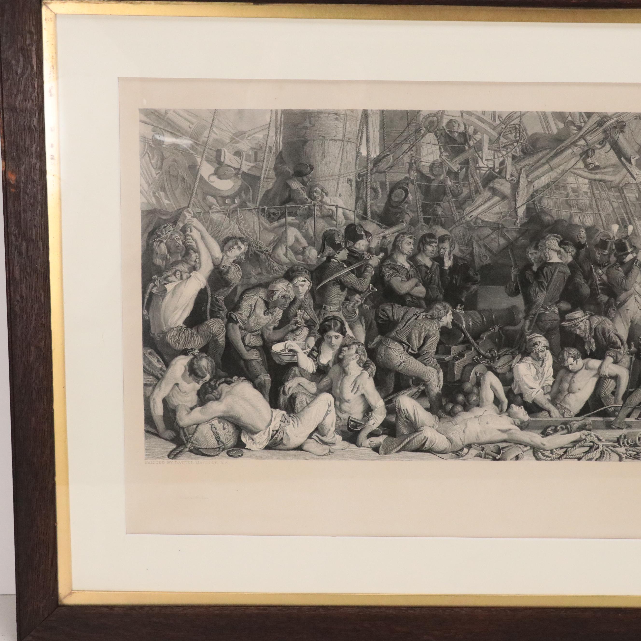 Charles Sharpe after Daniel Maclise Engraving "The Death of Nelson," 19th C