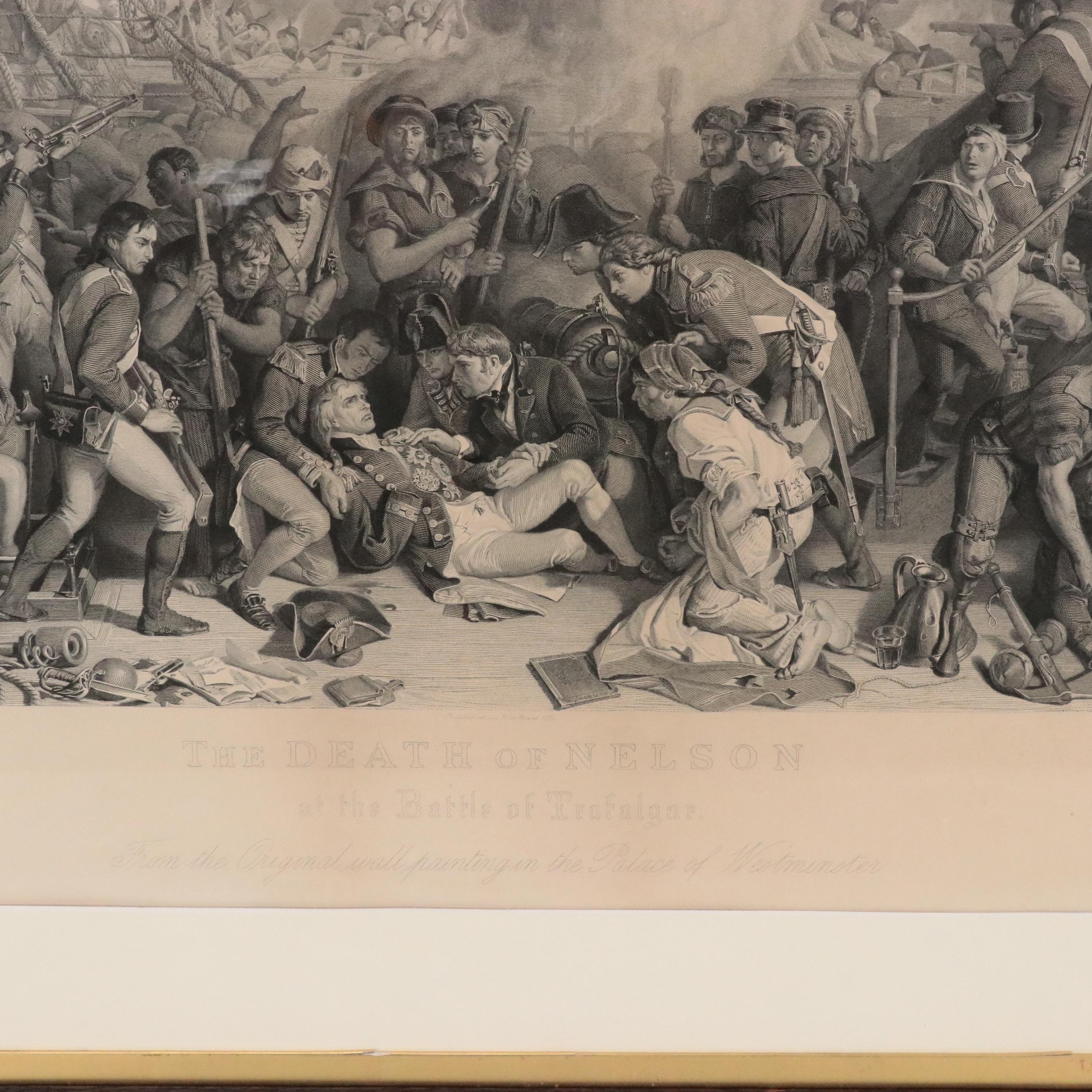 Charles Sharpe after Daniel Maclise Engraving "The Death of Nelson," 19th C