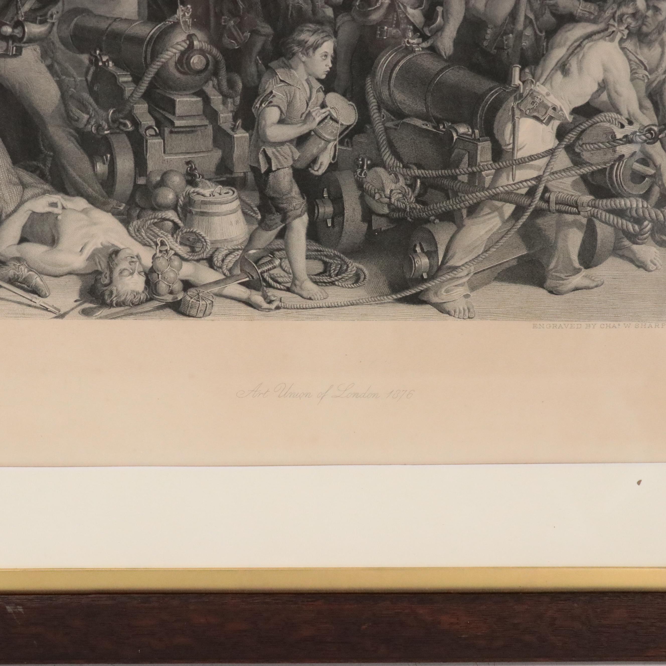 Charles Sharpe after Daniel Maclise Engraving "The Death of Nelson," 19th C