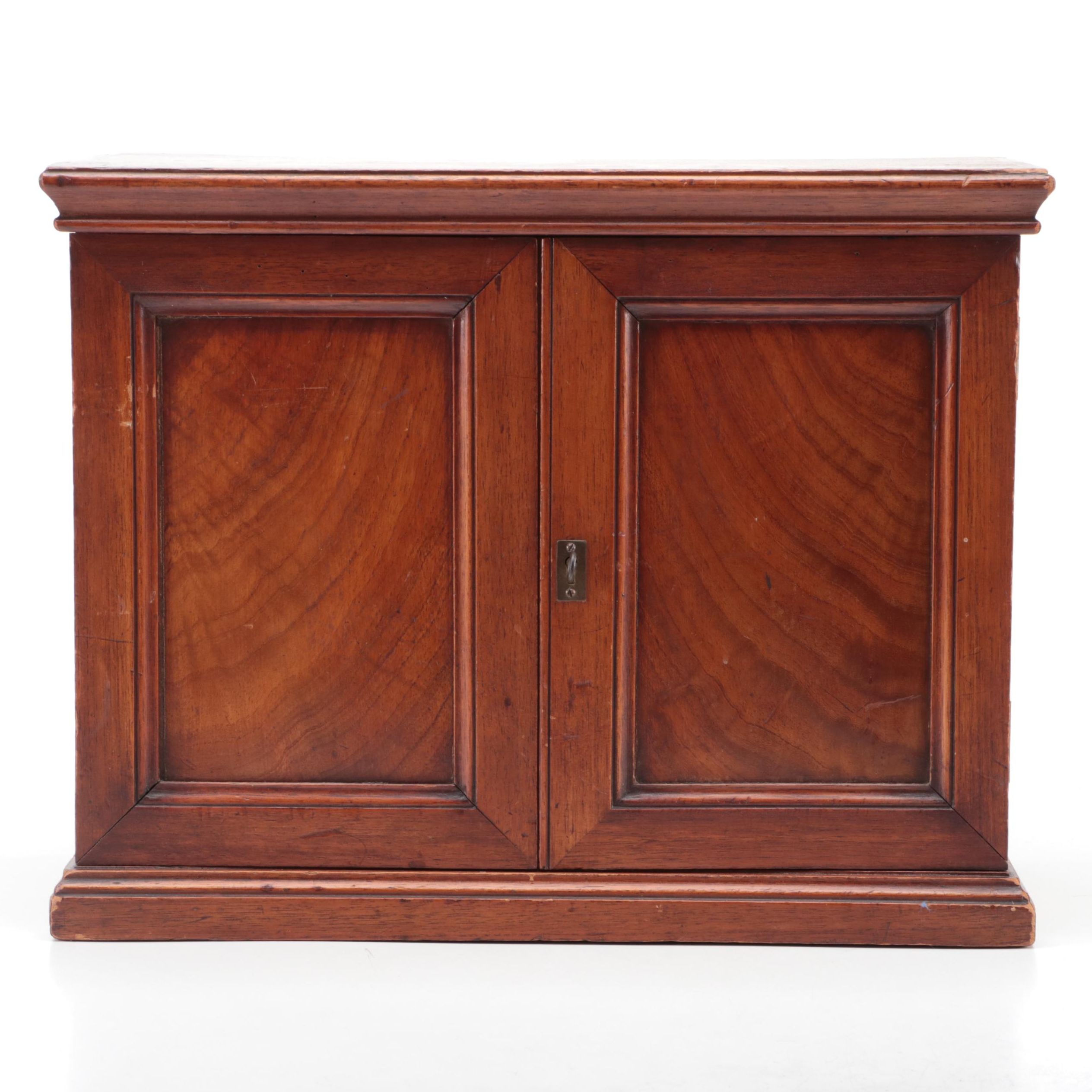 Victorian Mahogany and Hardwood Tabletop Chest