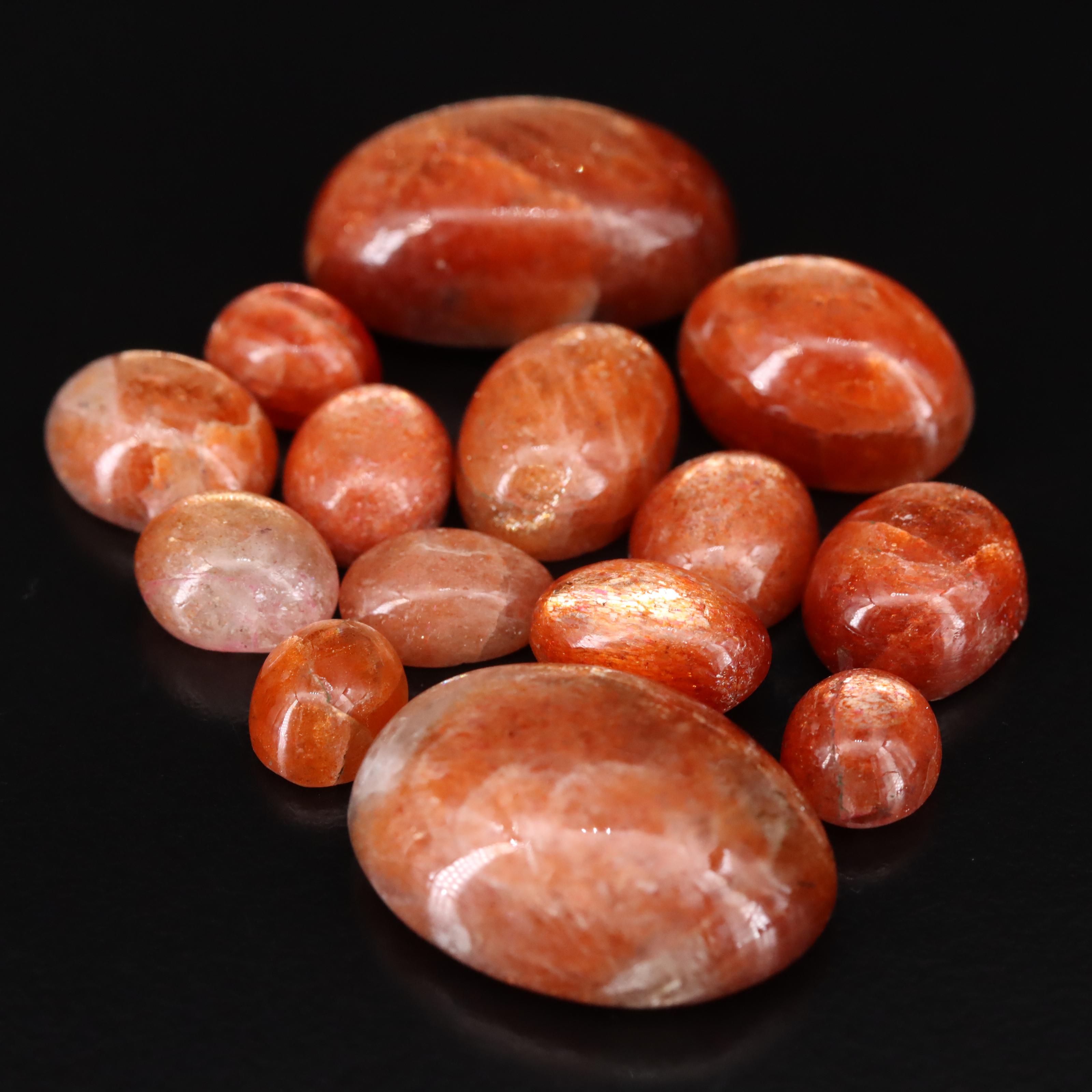 Loose Sunstone Cabochon Lot