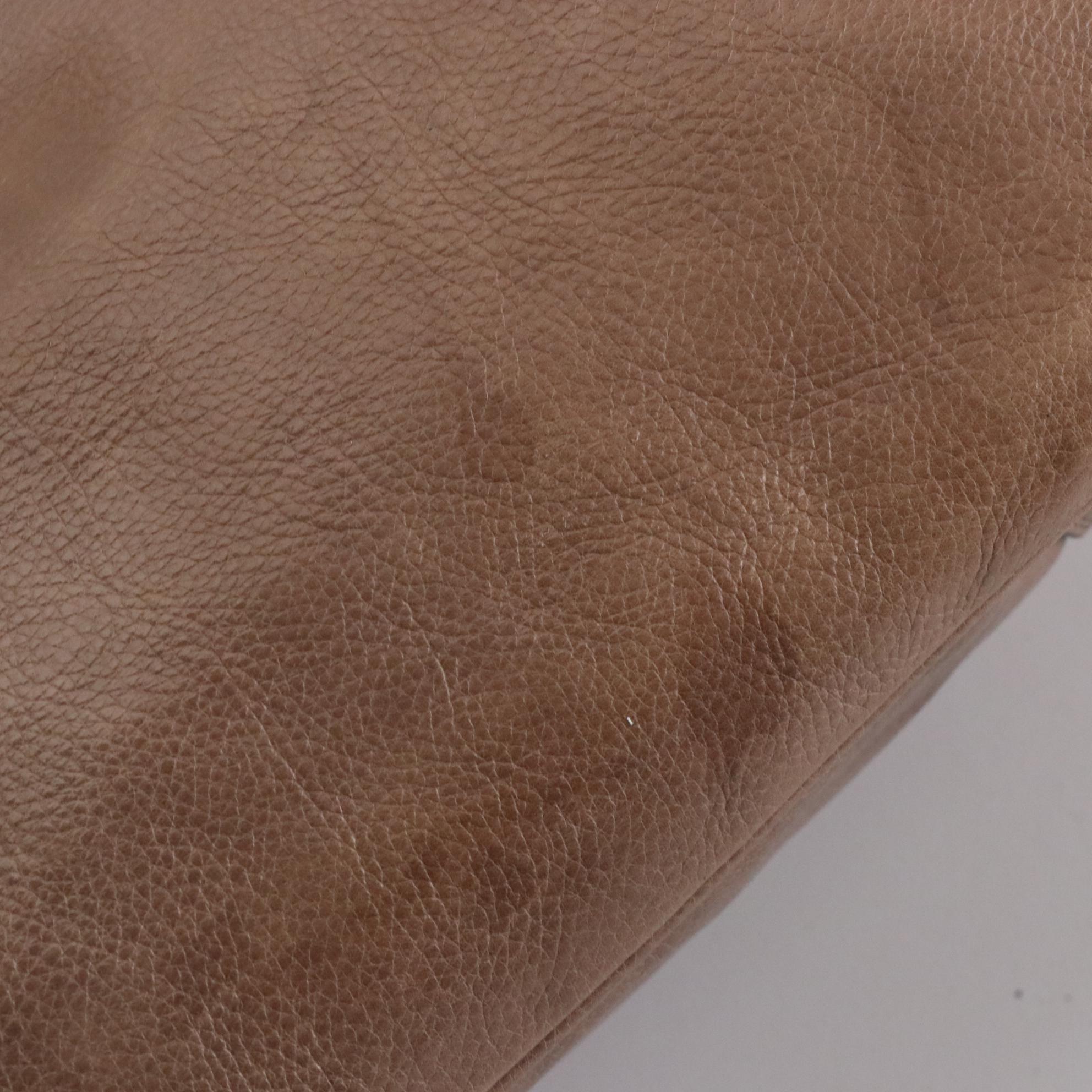 Prada Taupe Glace Calf Leather Two-Way Satchel Bag