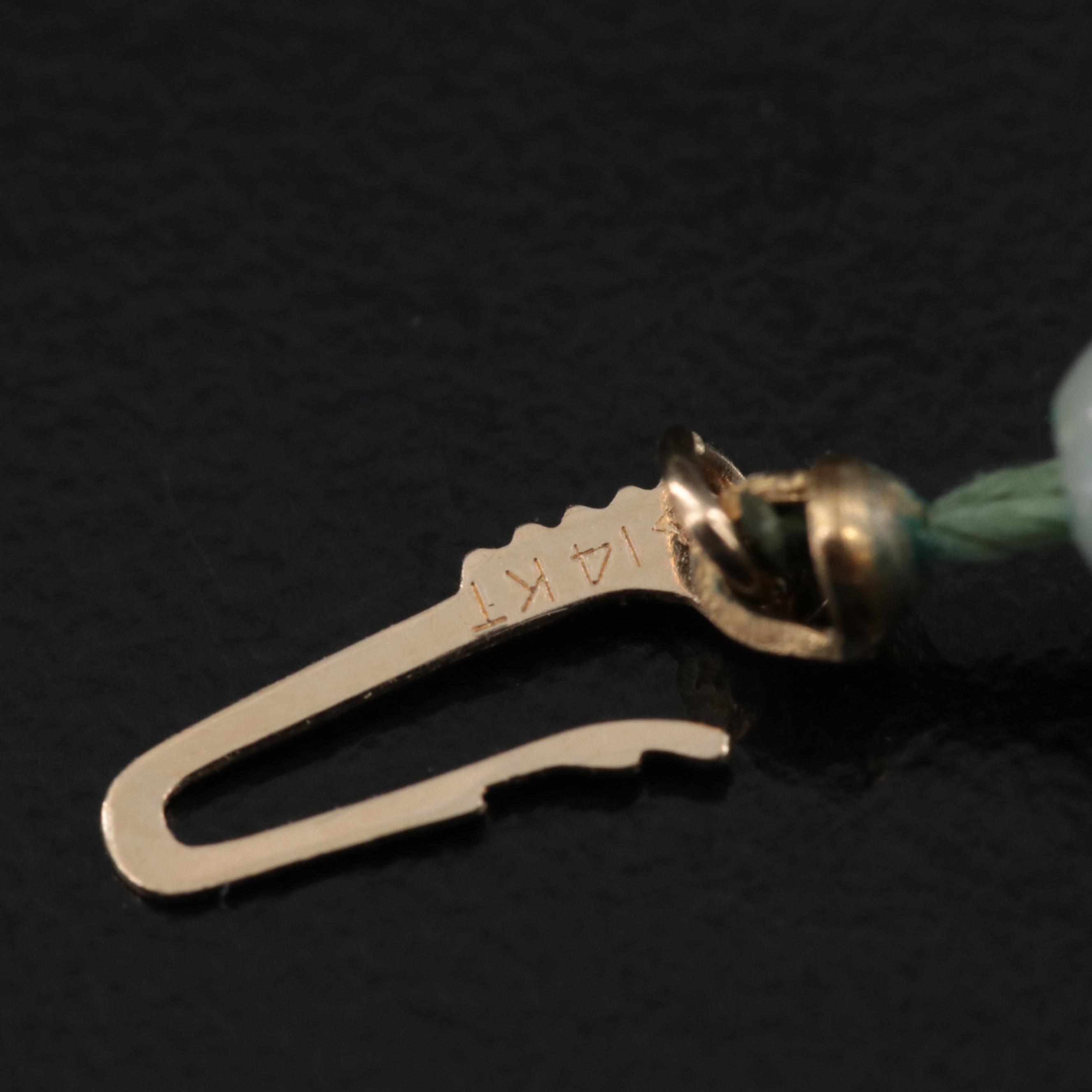 Jadeite Necklace with 10K Spacer Beads and 14K Clasp