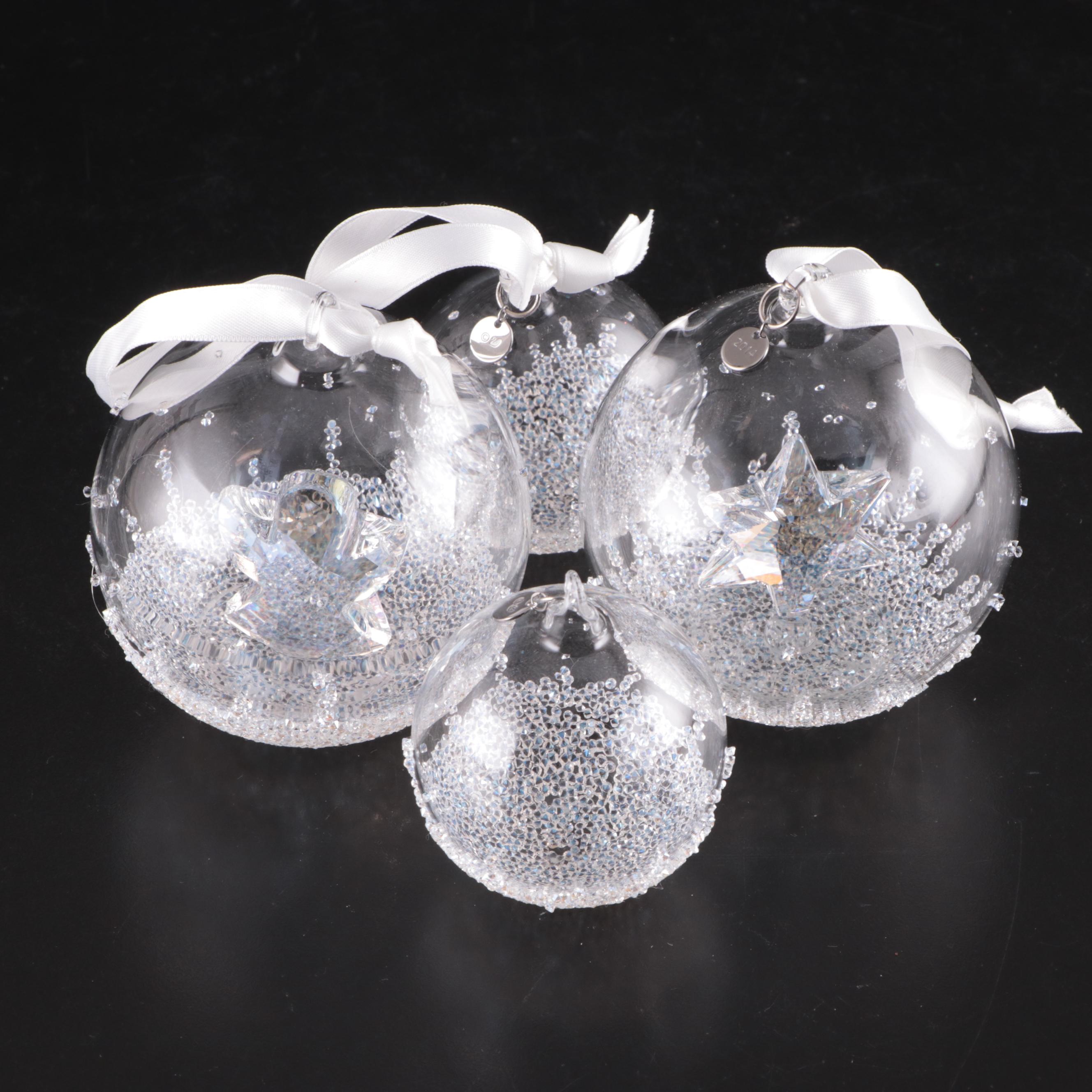 Swarovski Crystal Annual and Other Swarovski Blown Ornaments