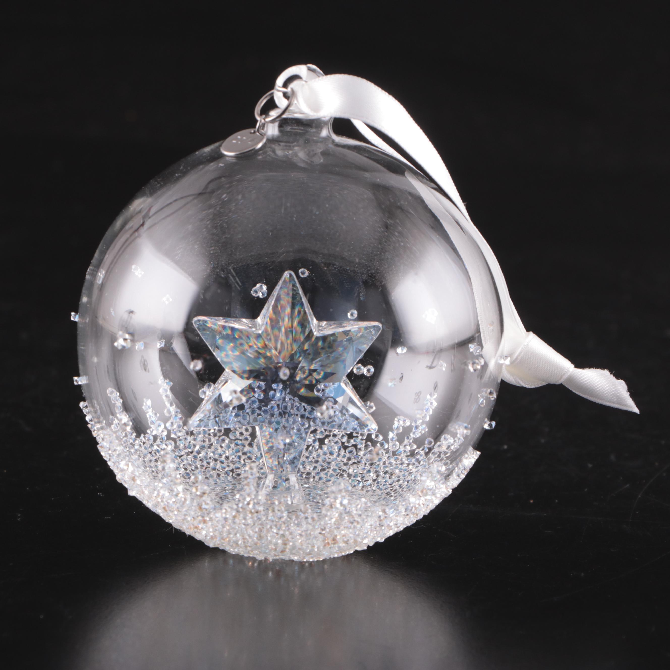 Swarovski Crystal Annual and Other Swarovski Blown Ornaments