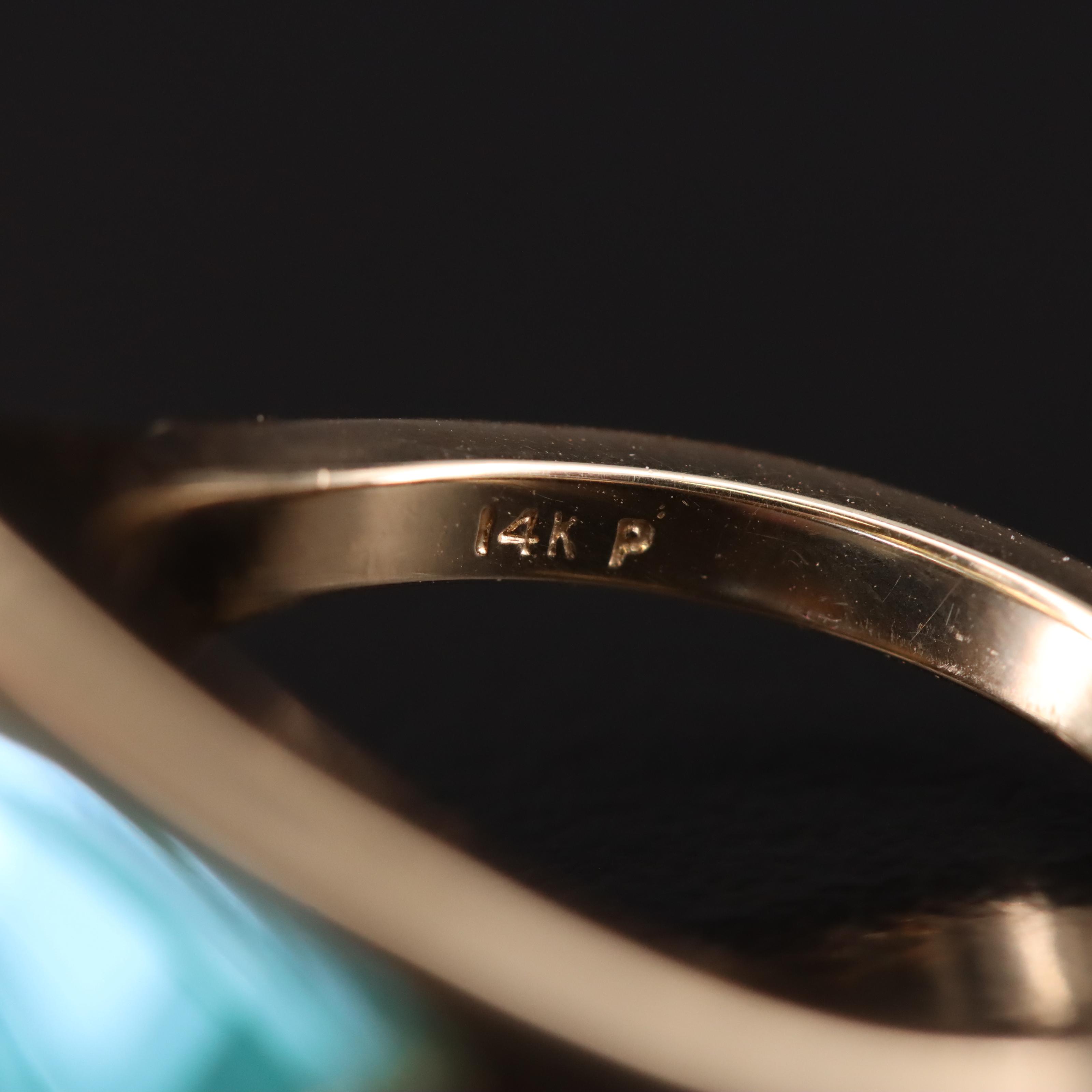 Vintage Strellman "Lighthouse Lens" 14K Spinel Ring