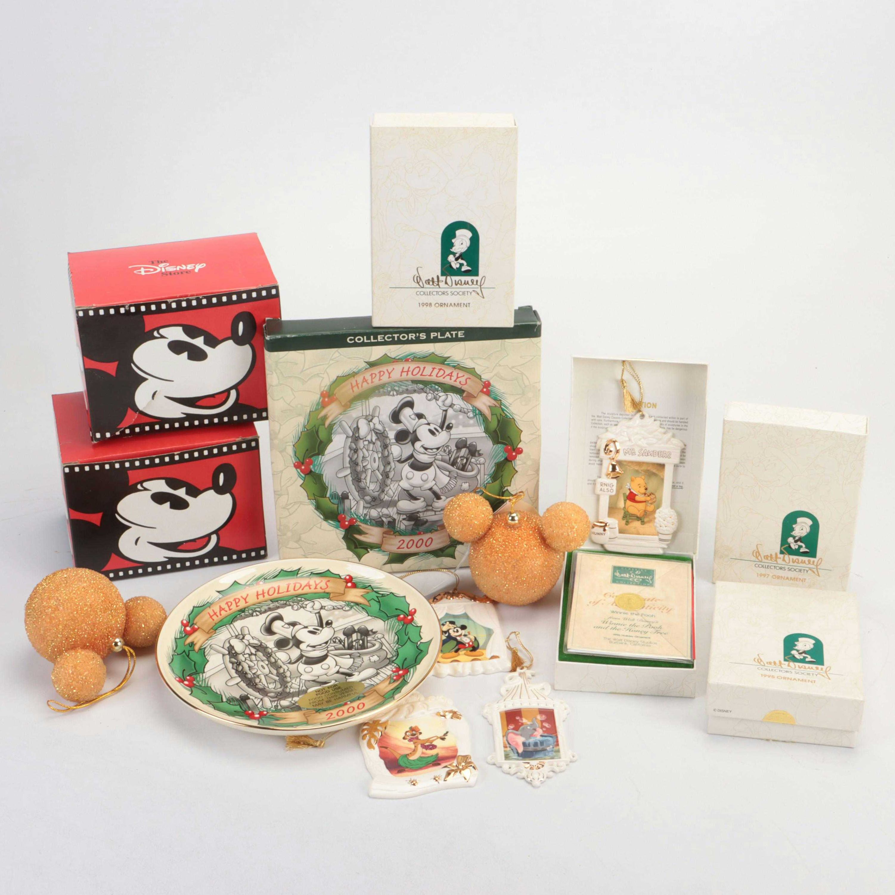 Walt Disney Collectors Ornaments and Other Christas Décor Featuring Mickey Mouse