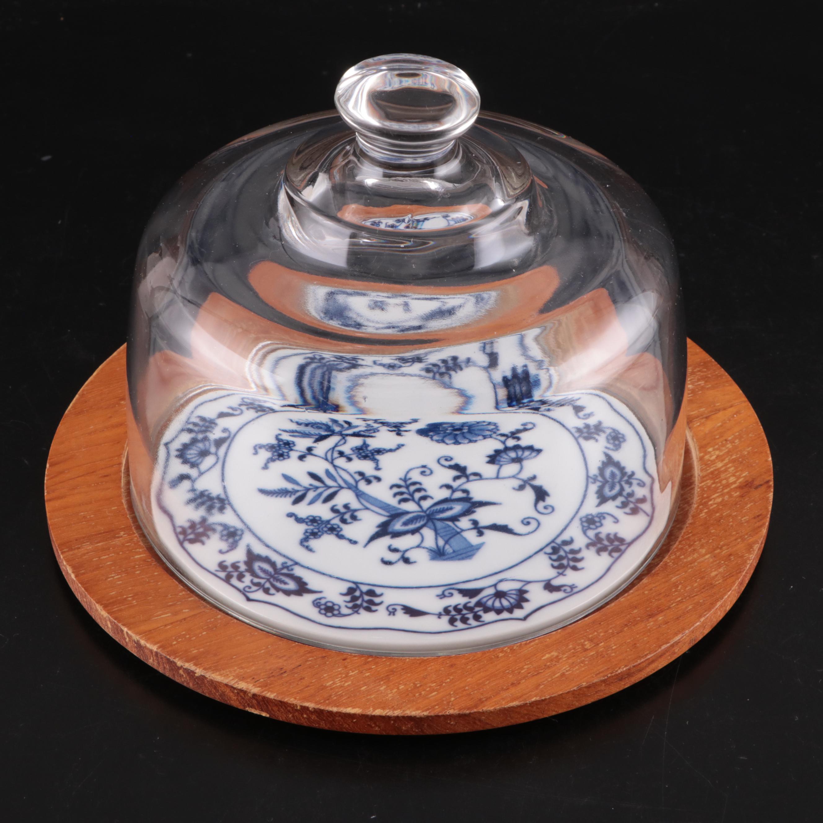 Japan "Blue Danube" Porcelain Teacups, Saucers With Plate & Table Accessories