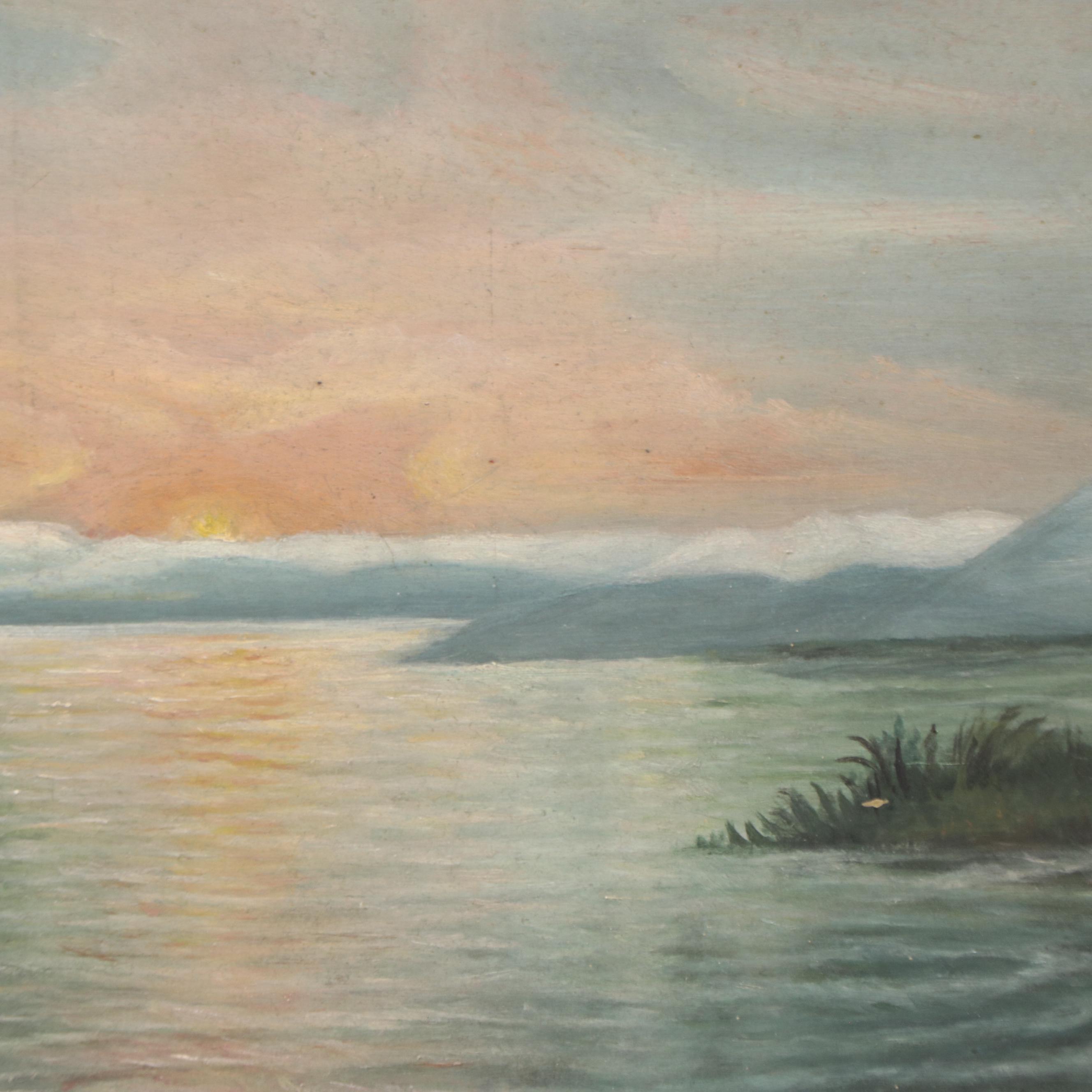 Victorian Oil Painting Seascape