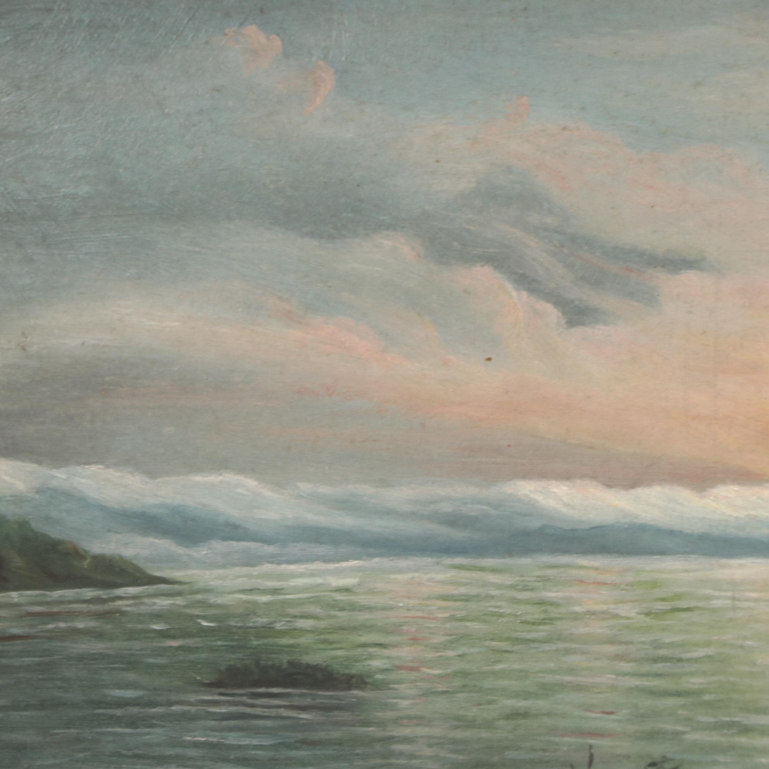 Victorian Oil Painting Seascape