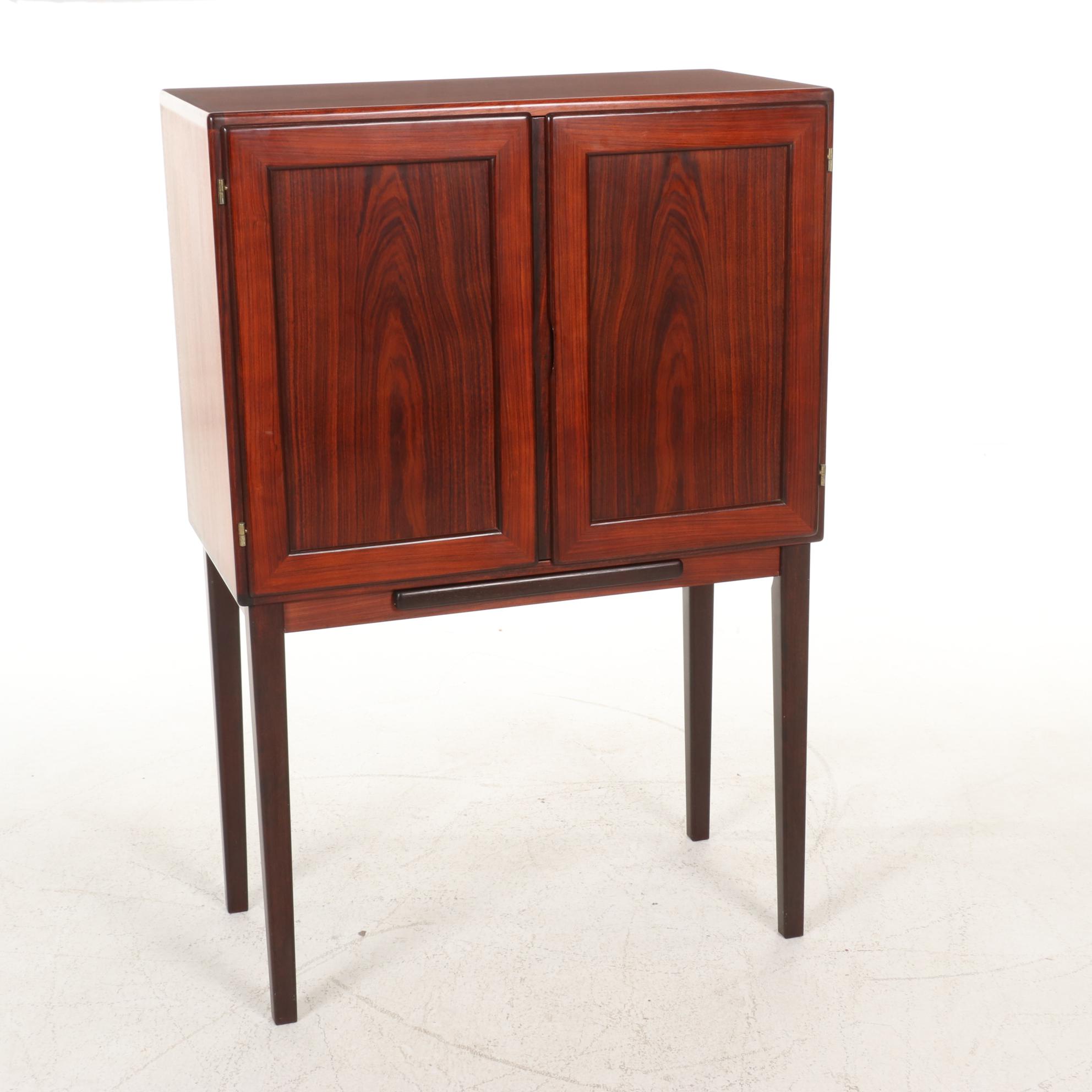 Mid Century Modern Rosewood Bar Cabinet, 1970s
