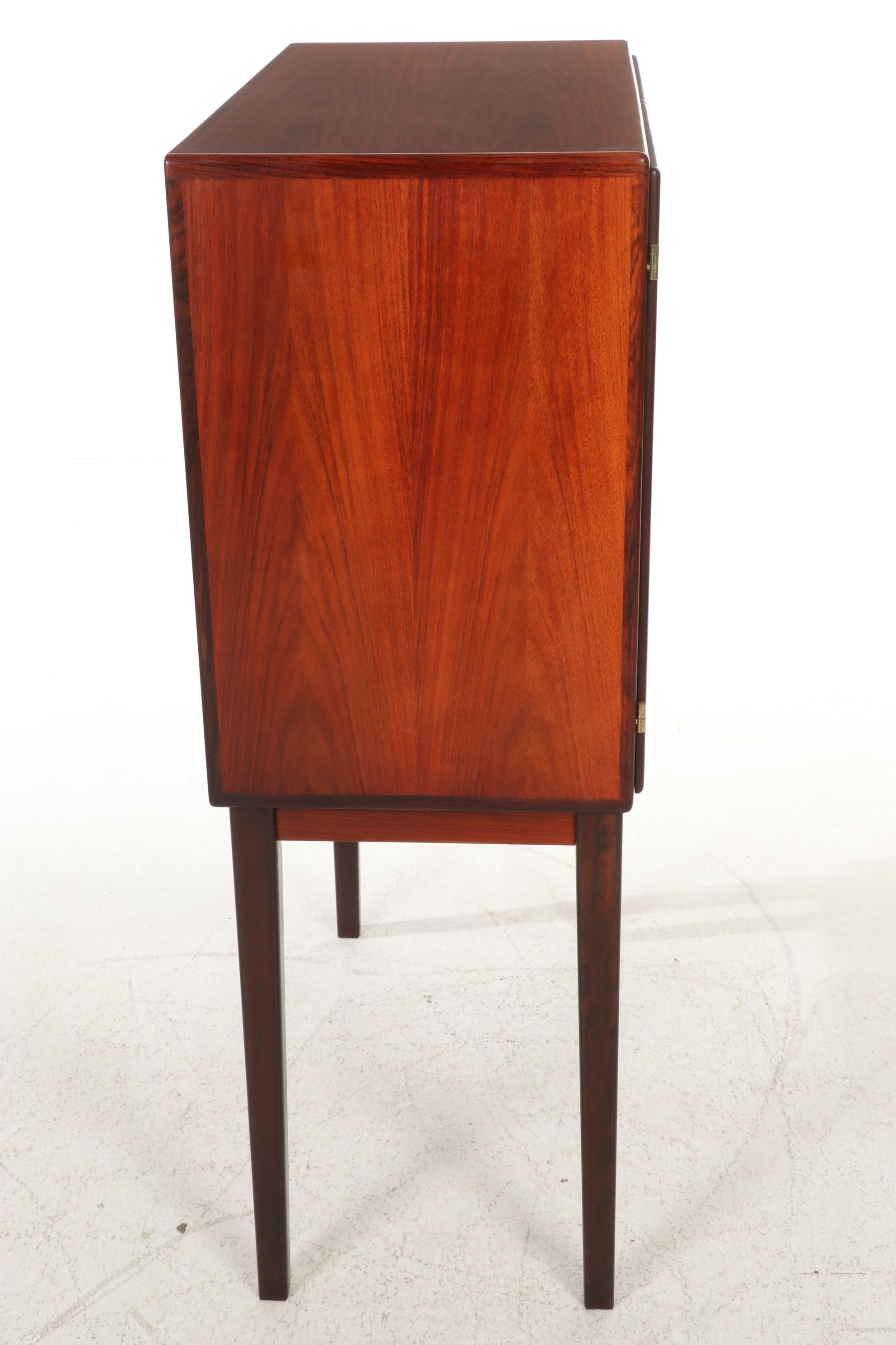Mid Century Modern Rosewood Bar Cabinet, 1970s