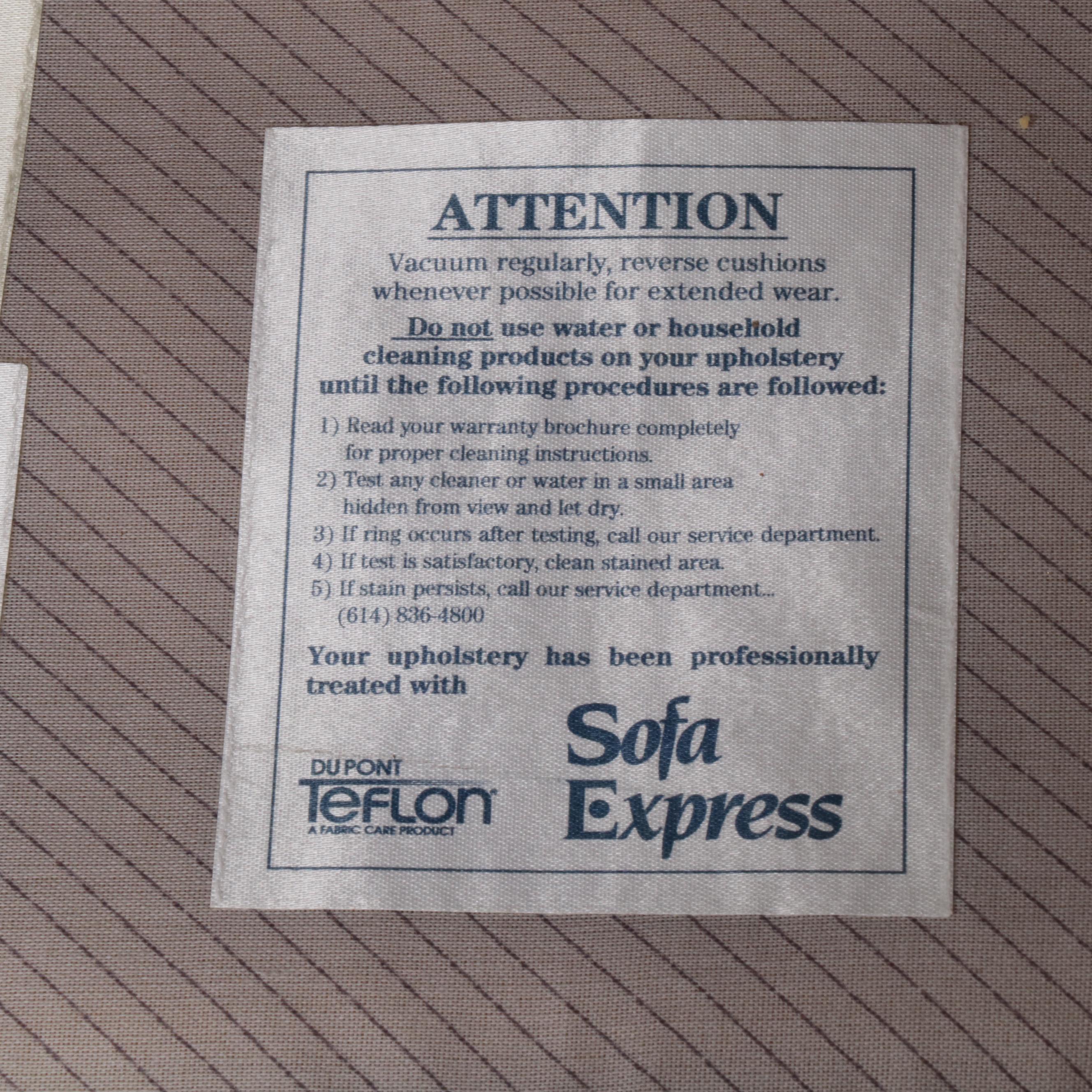 Sofa Express Contemporary Paisley Pattern Fabric Upholstered Lounge Chair