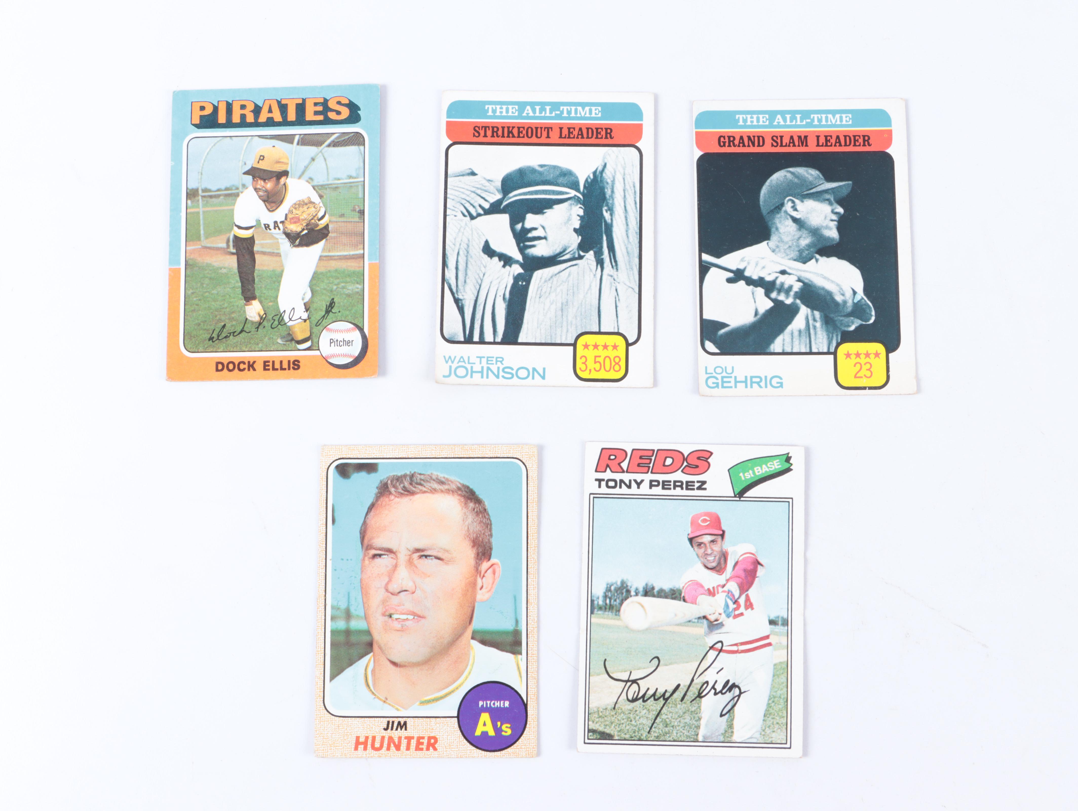 Topps with Other Baseball Cards Featuring Johnny Bench Rookie, 1960s–1990s