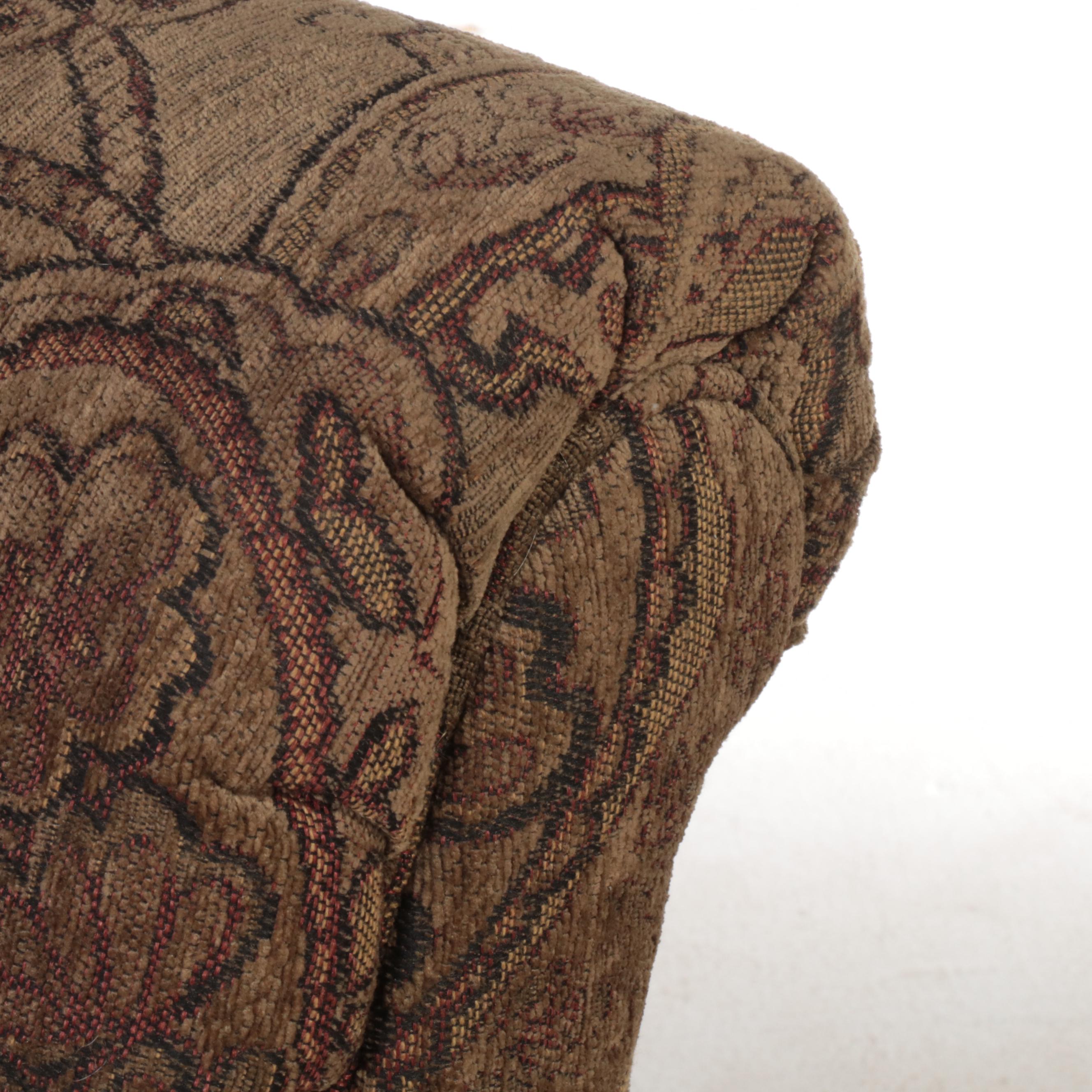 Sofa Express Contemporary Paisley Pattern Fabric Upholstered Lounge Chair