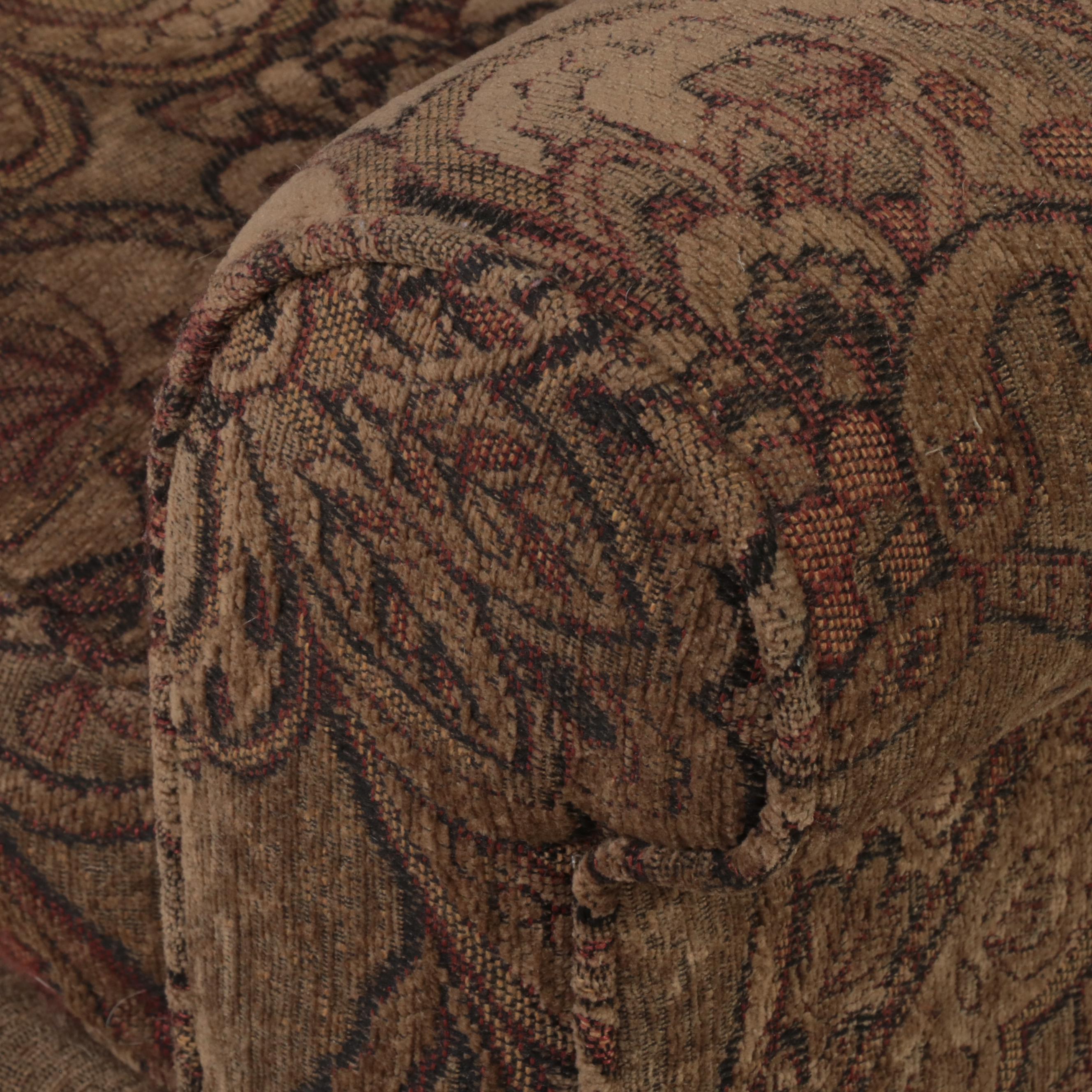 Sofa Express Contemporary Paisley Pattern Fabric Upholstered Lounge Chair