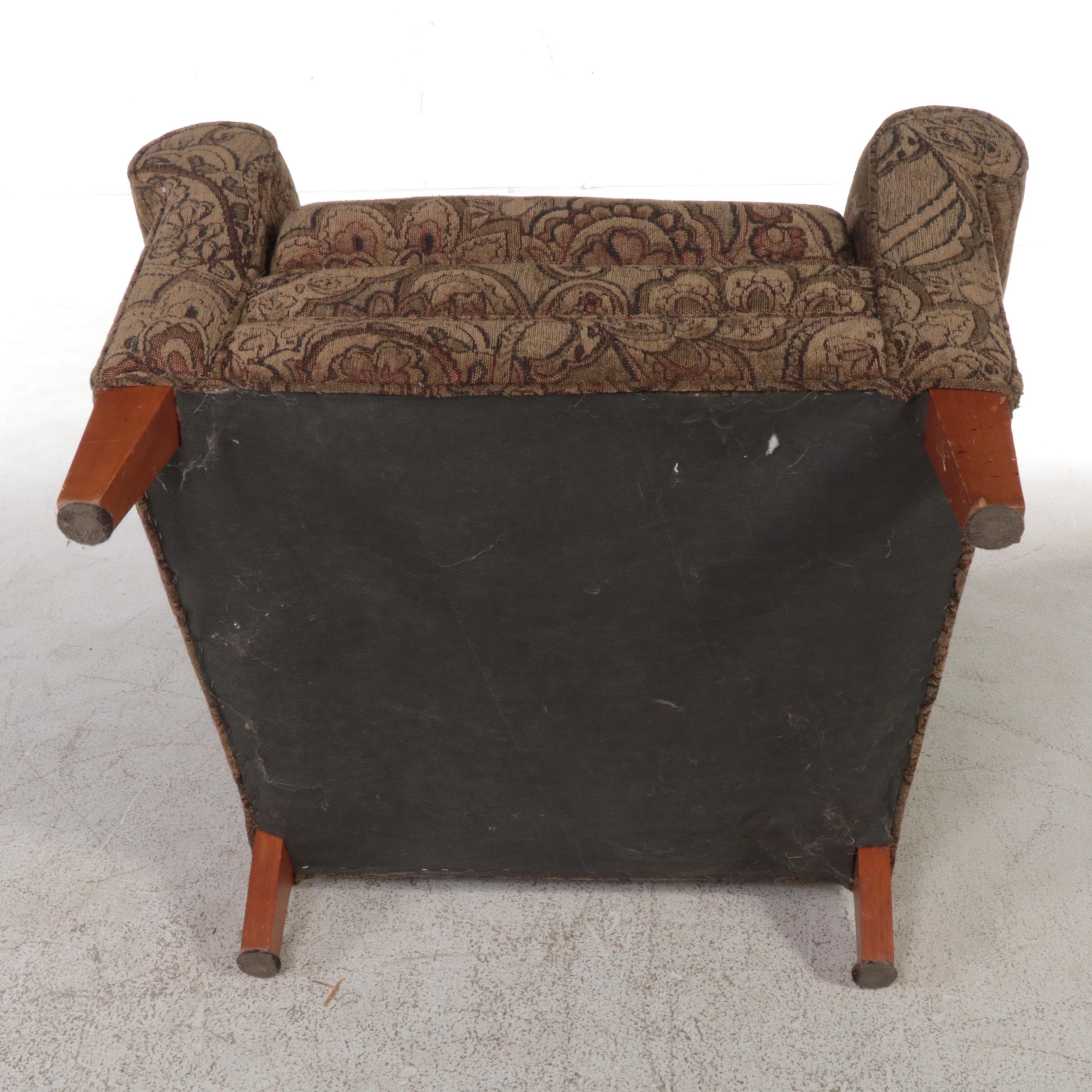 Sofa Express Contemporary Paisley Pattern Fabric Upholstered Lounge Chair