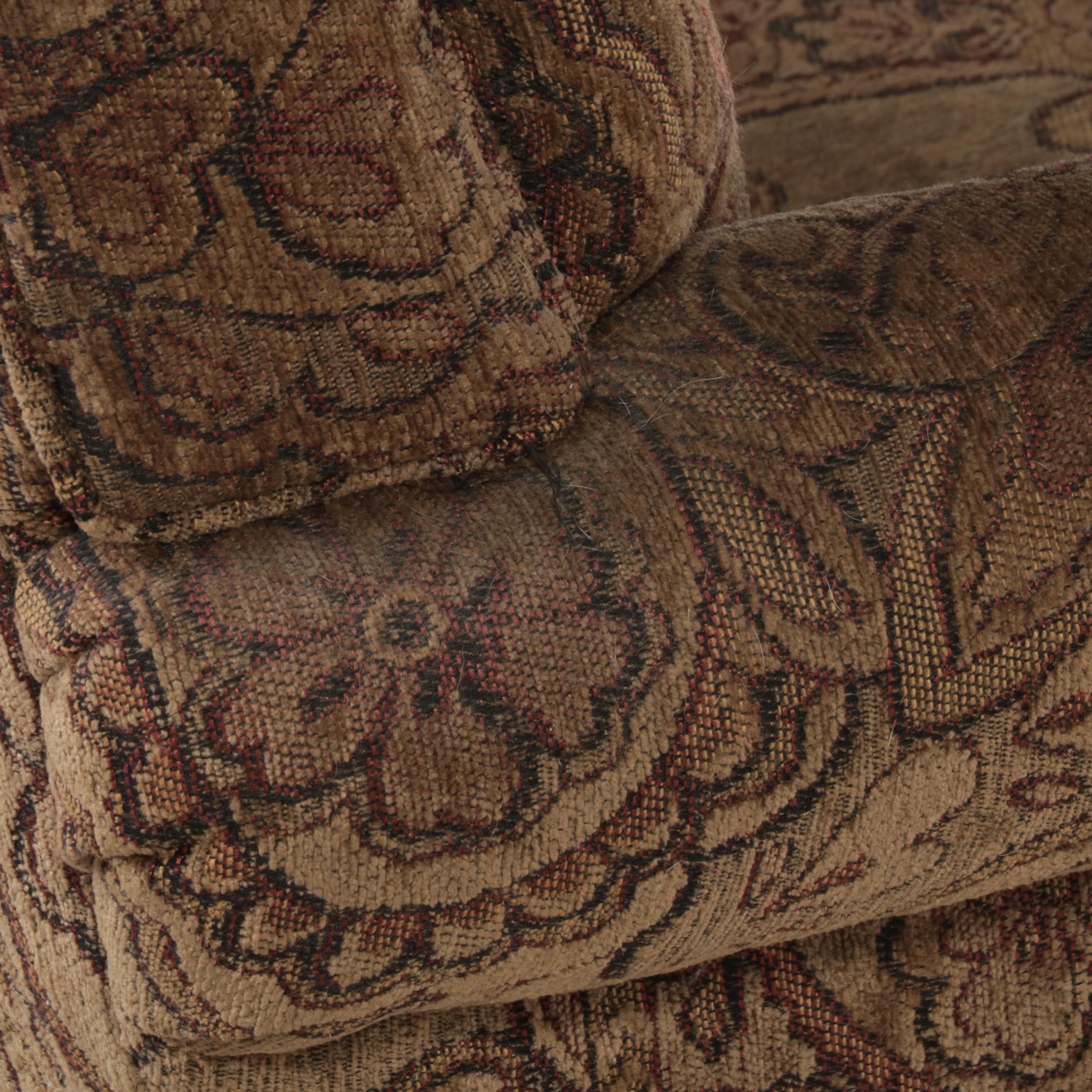 Sofa Express Contemporary Paisley Pattern Fabric Upholstered Lounge Chair