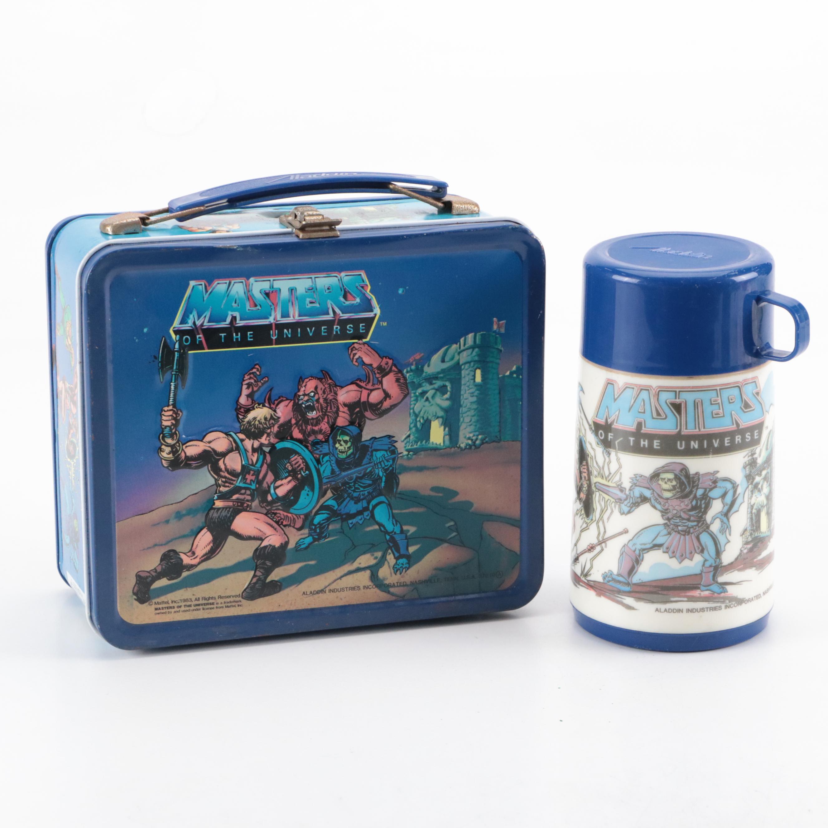 Aladdin "Masters of the Universe" Metal Lunchbox with Plastic Thermos, 1980s