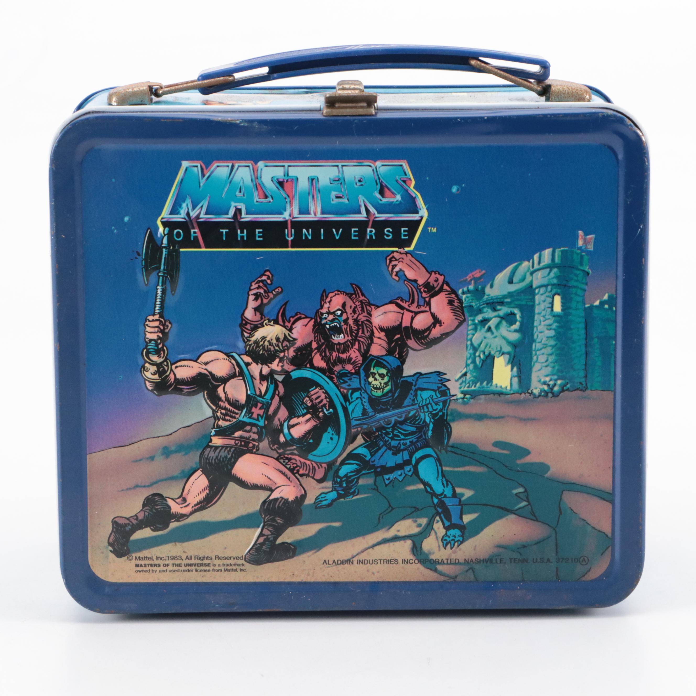Aladdin "Masters of the Universe" Metal Lunchbox with Plastic Thermos, 1980s