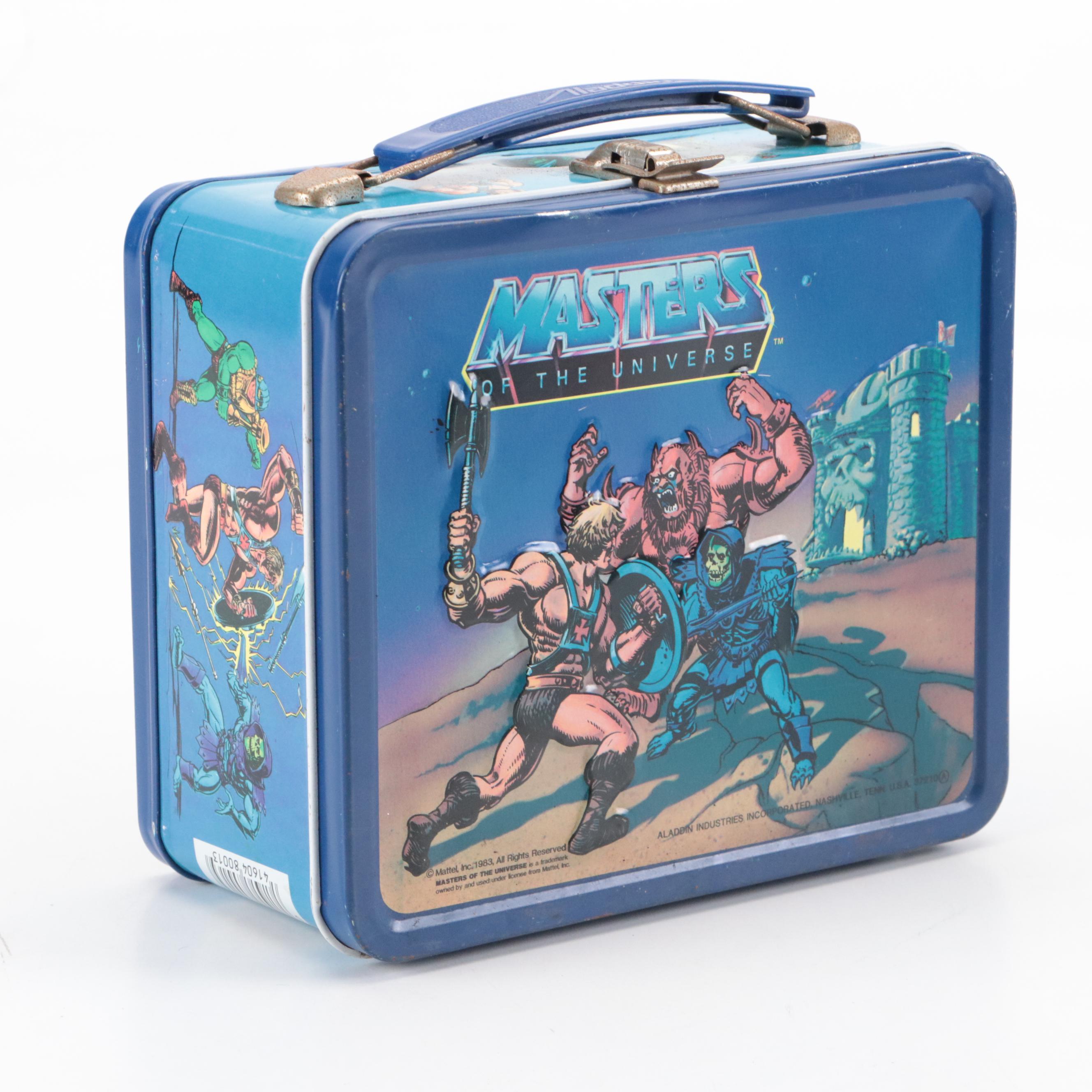 Aladdin "Masters of the Universe" Metal Lunchbox with Plastic Thermos, 1980s