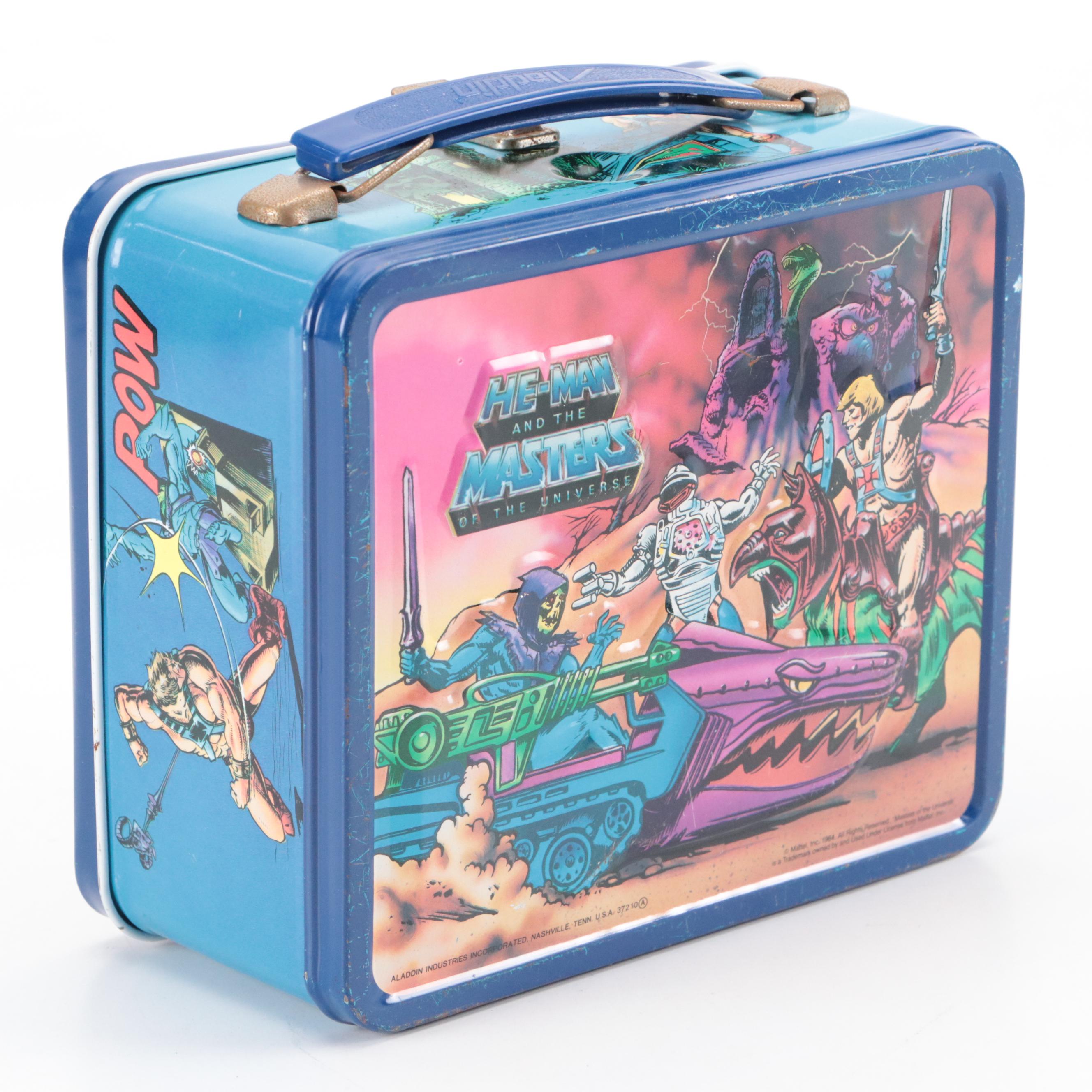 Aladdin "Masters of the Universe" Metal Lunchbox with Plastic Thermos, 1980s