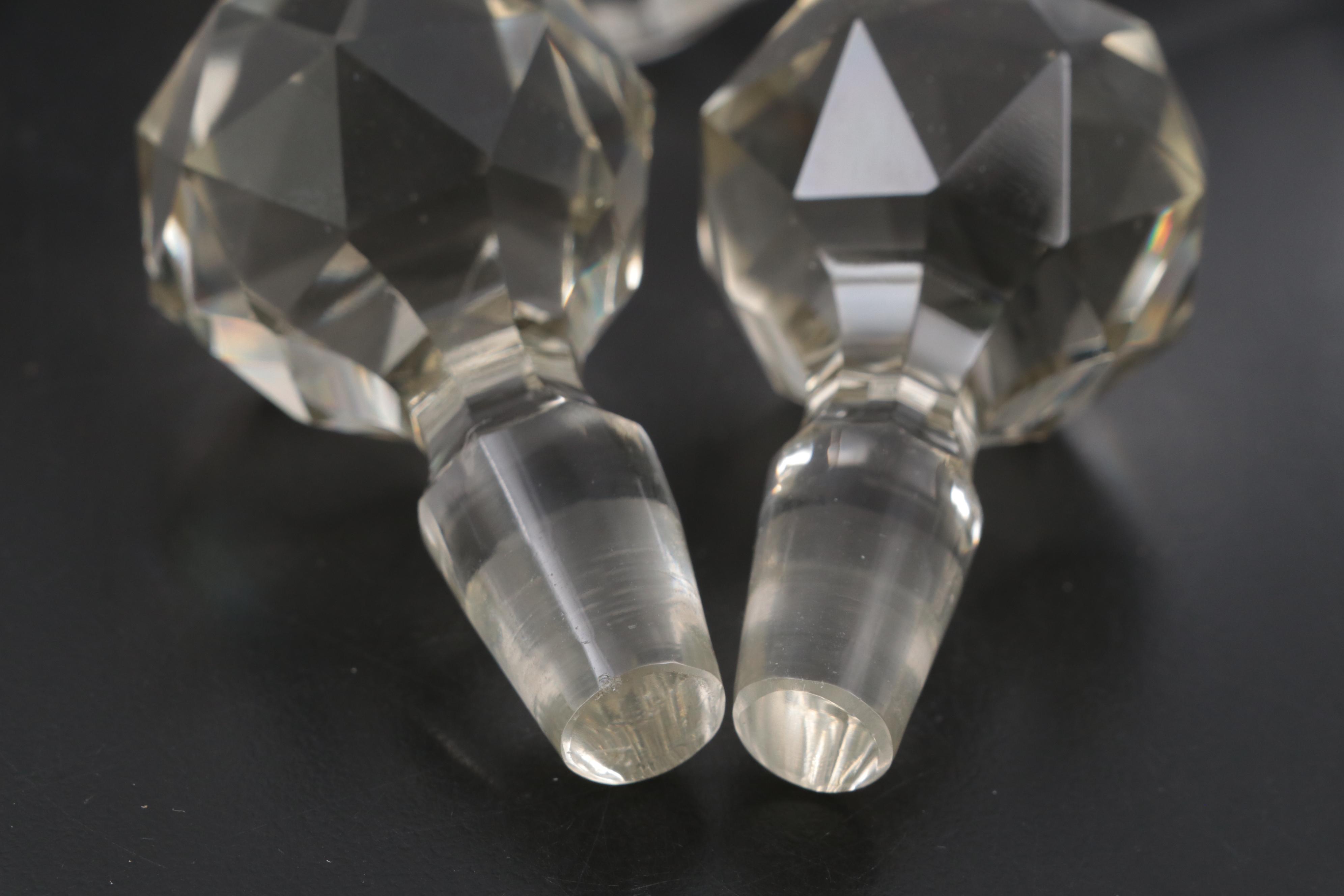 American Brilliant Style Cut Glass Spooner with Other Tableware